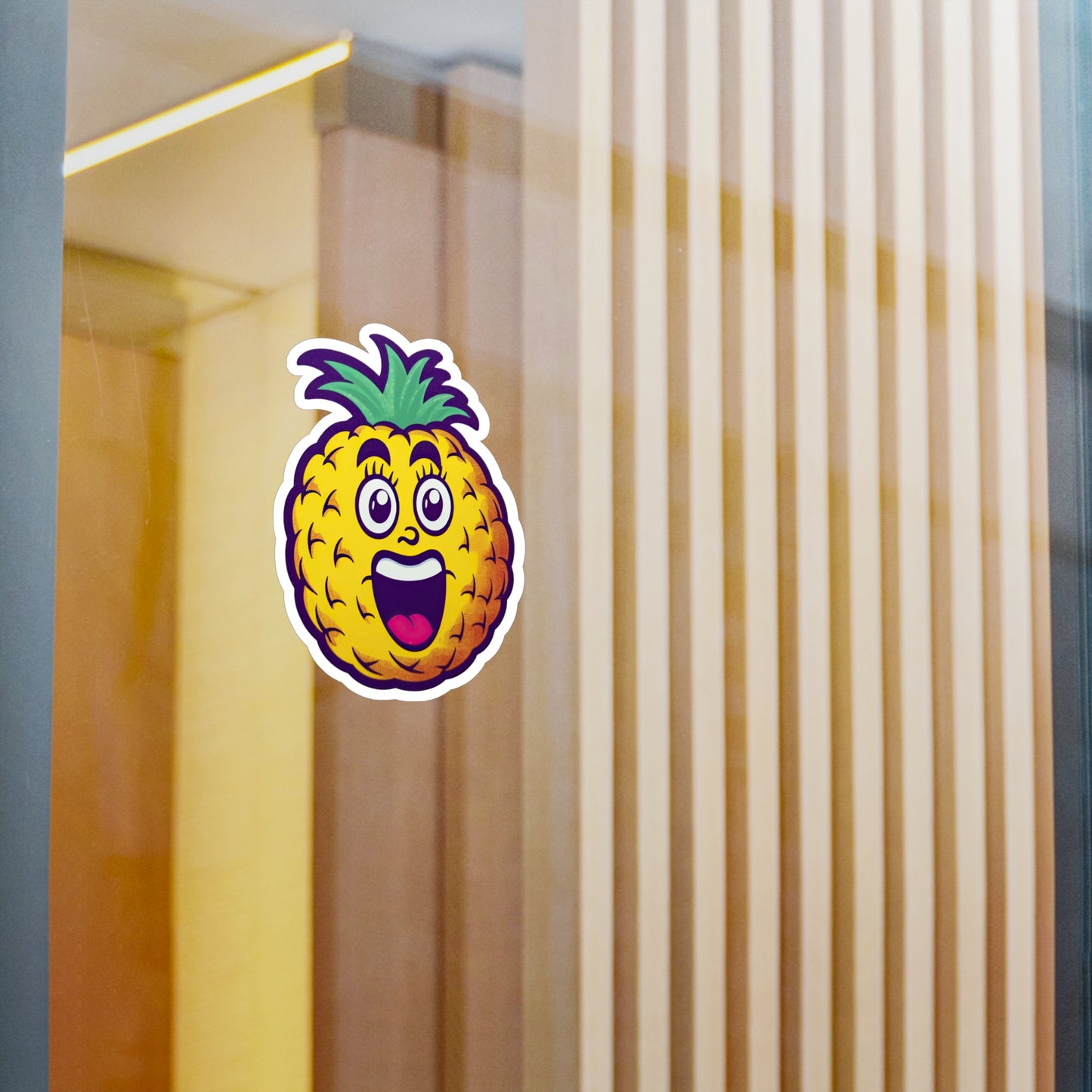 Pineapple Paradise: Vintage Pop Art Cartoon Sticker