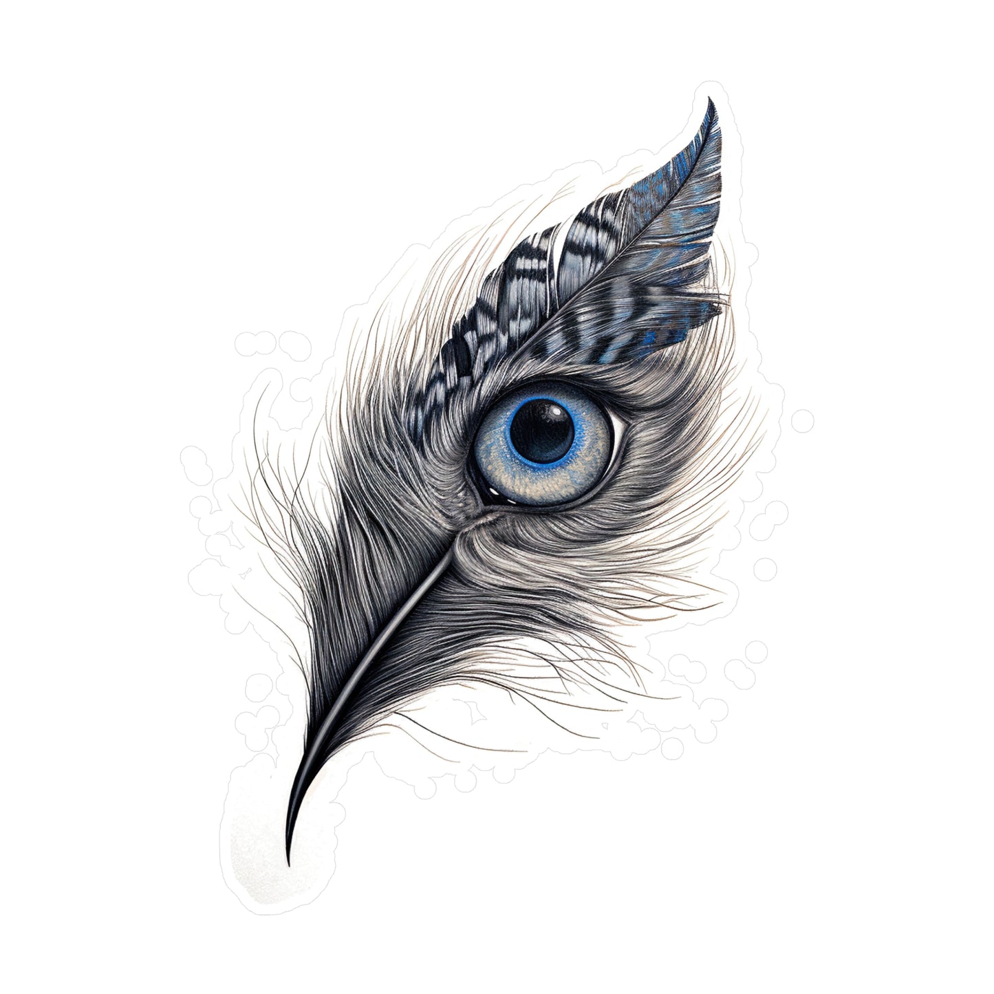 Feline Feathers: Meow-gnificent Sticker