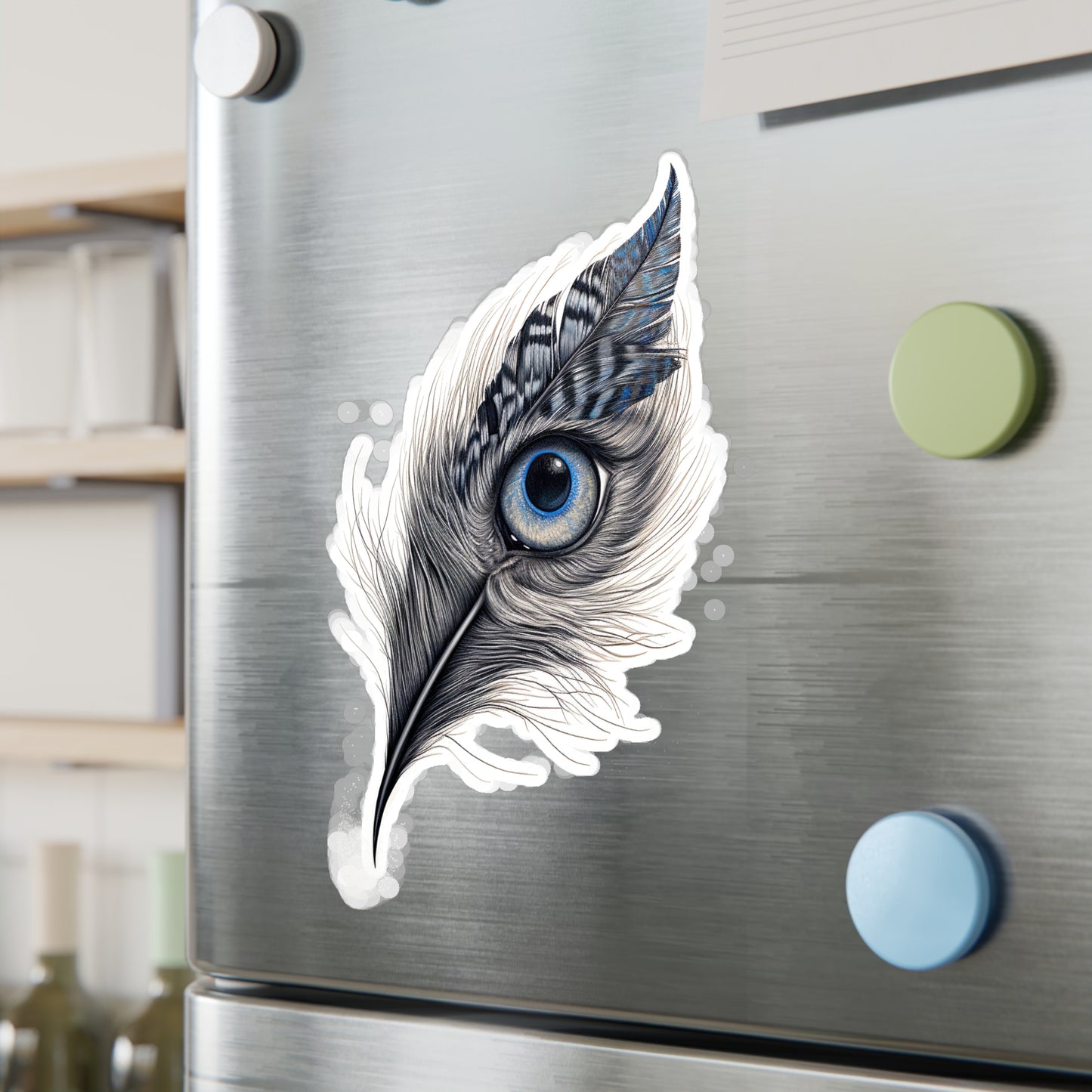 Feline Feathers: Meow-gnificent Sticker