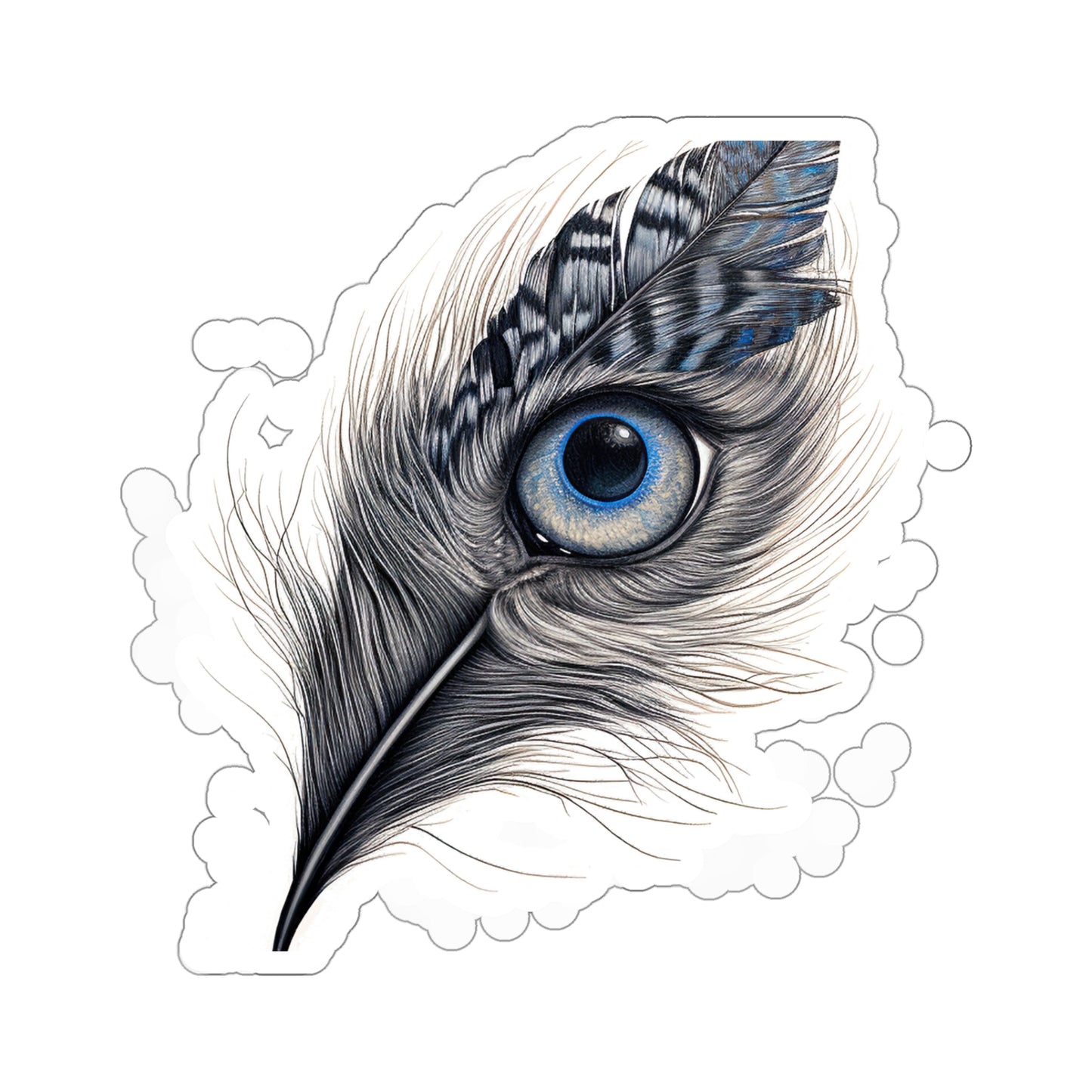Feline Feathers: Meow-gnificent Sticker