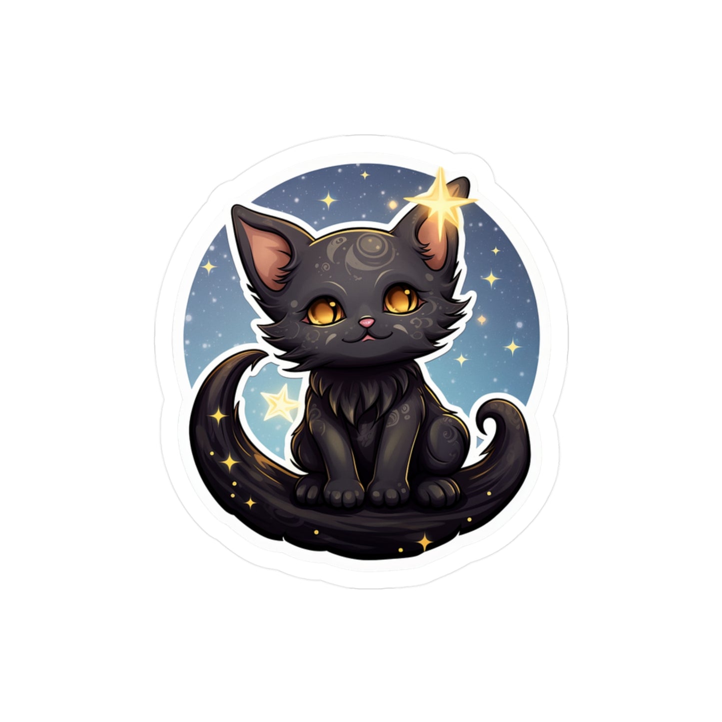 Majestic Lunar Kitty Sticker