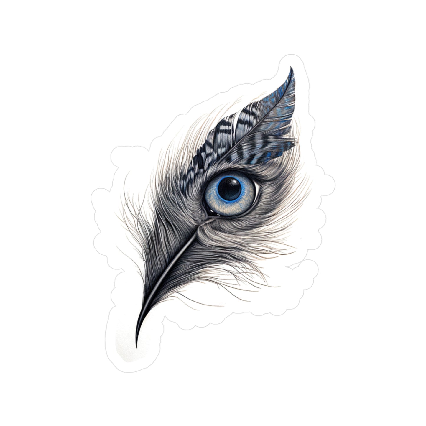 Feline Feathers: Meow-gnificent Sticker