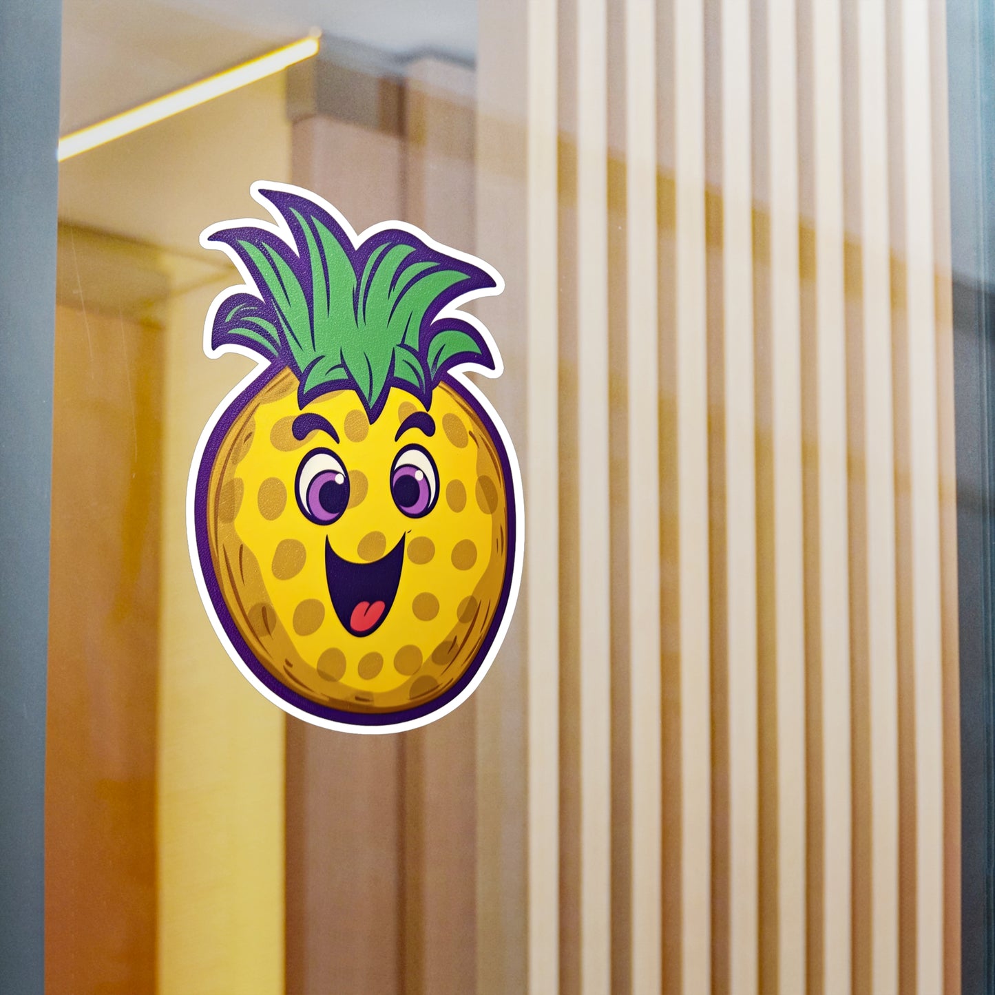 Retro Pineapple Pop: Funky Sticker
