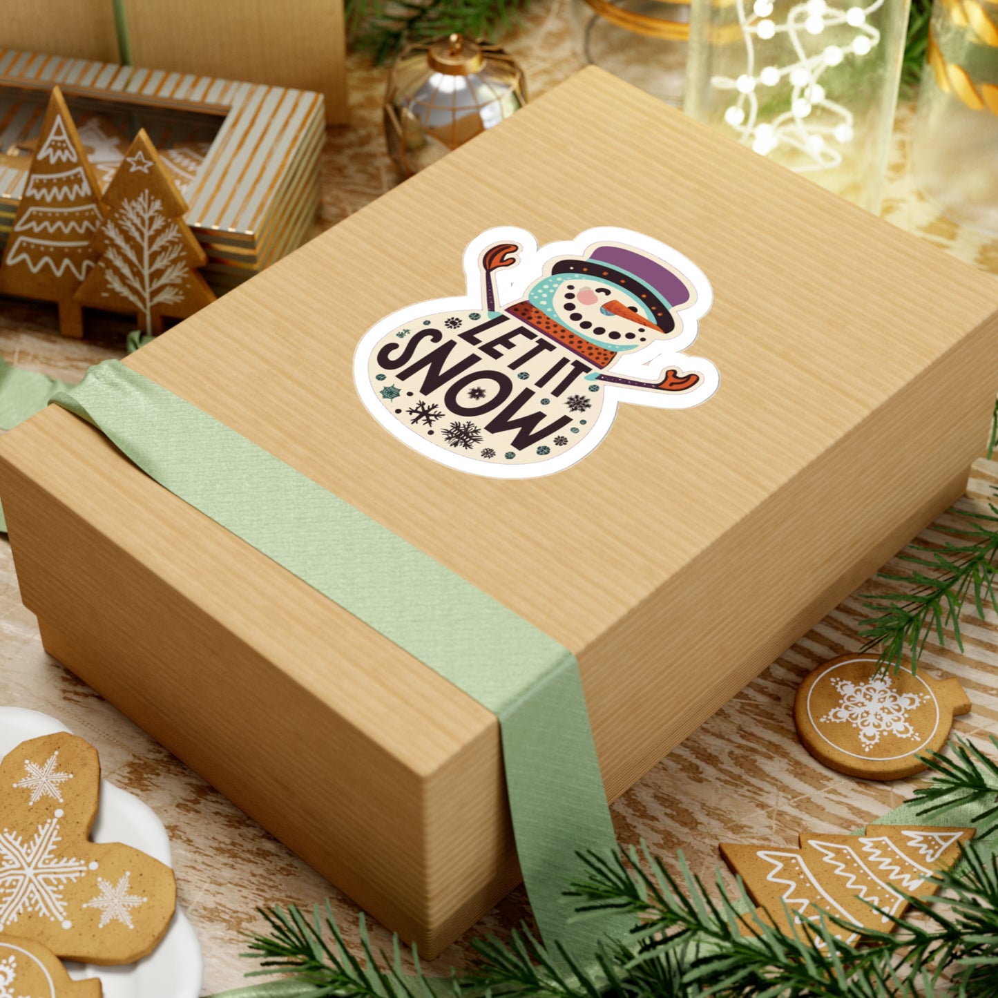 Colorful Cuteness: Snowman Sticker