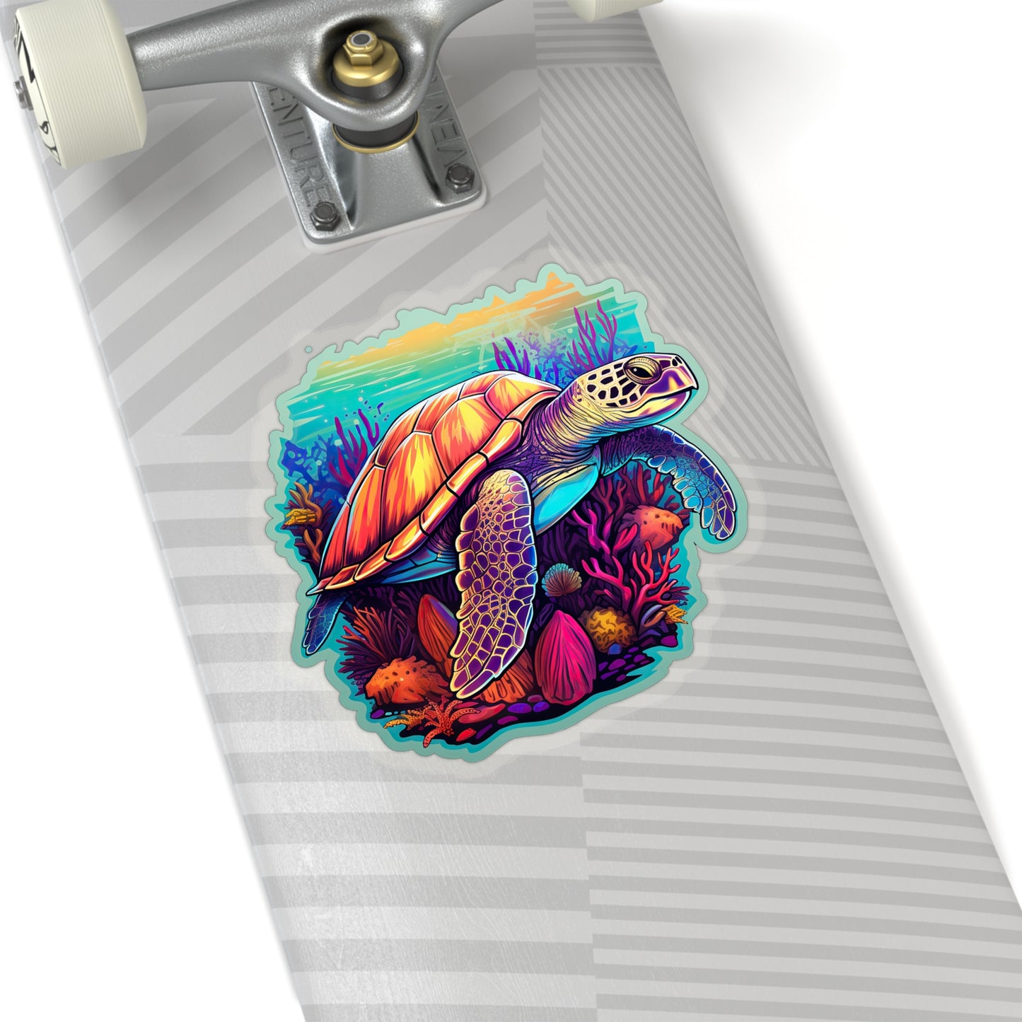 Hawksbill Haven: Coral Reef Anime Sticker
