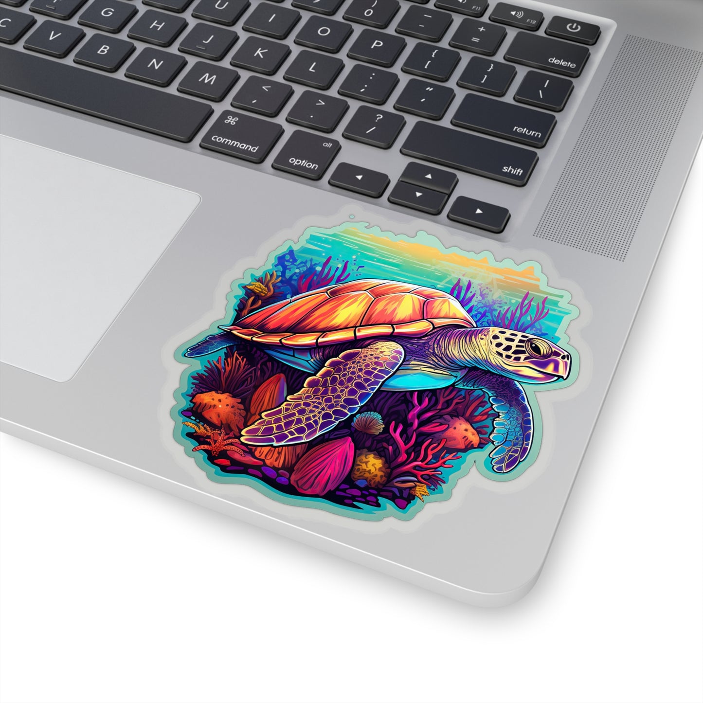Hawksbill Haven: Coral Reef Anime Sticker