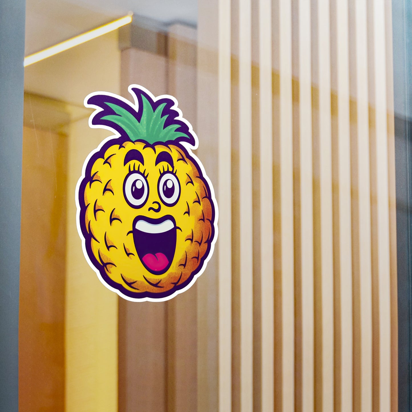 Pineapple Paradise: Vintage Pop Art Cartoon Sticker