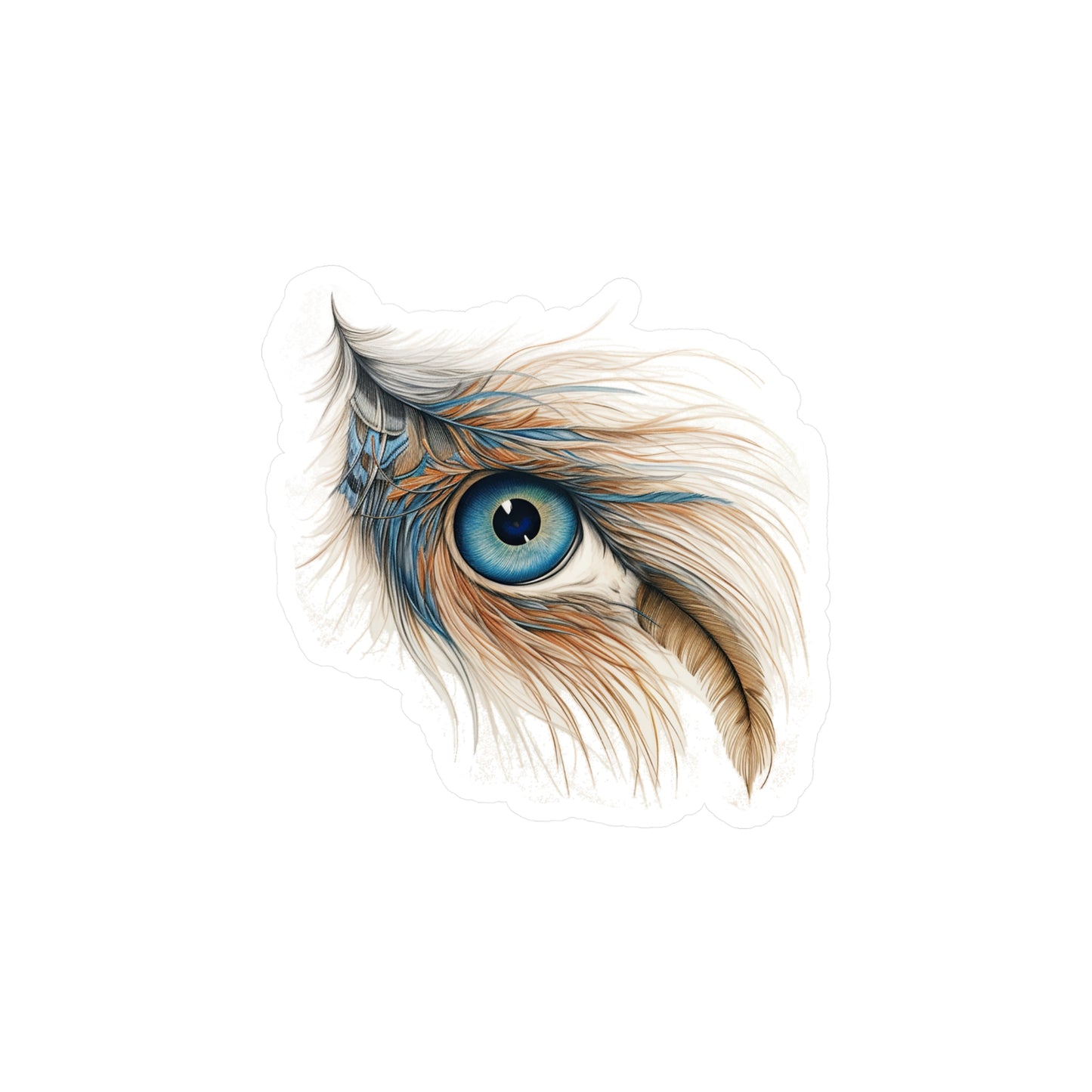 Feline Feather Frenzy - Sticker