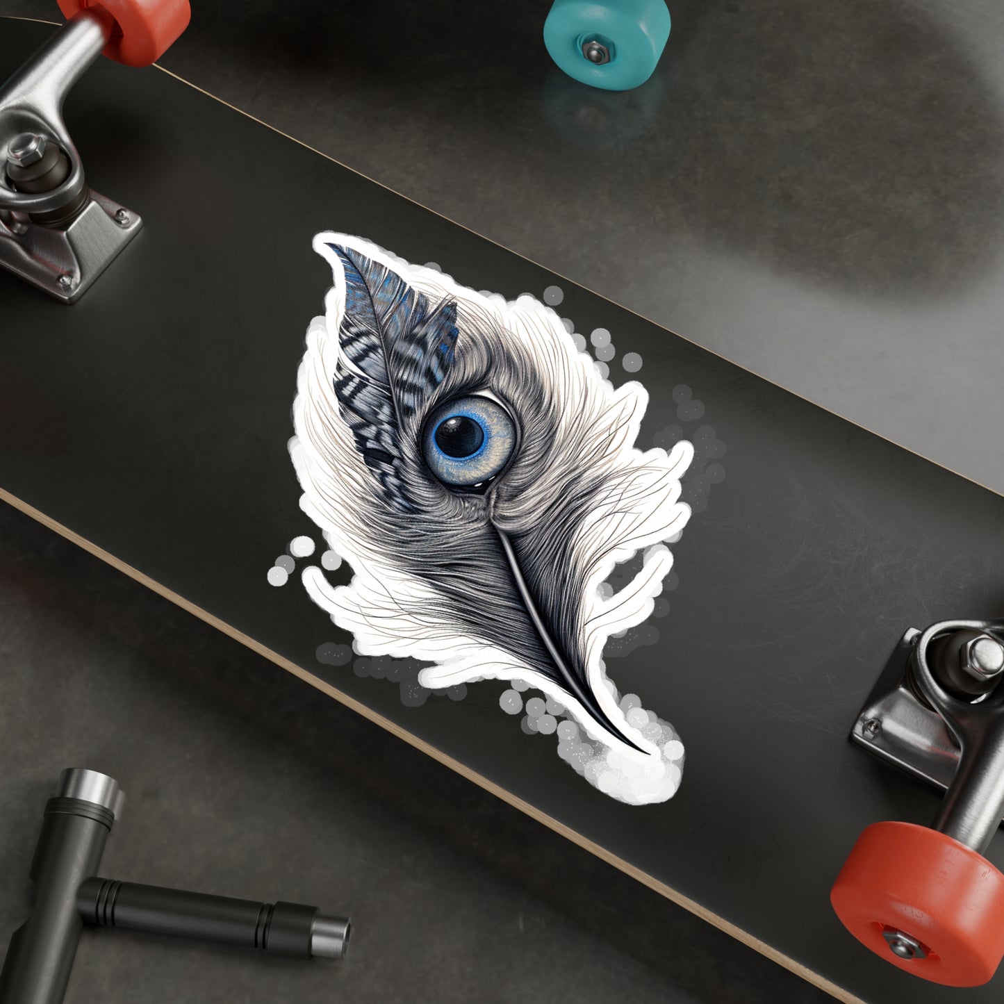 Feline Feathers: Meow-gnificent Sticker