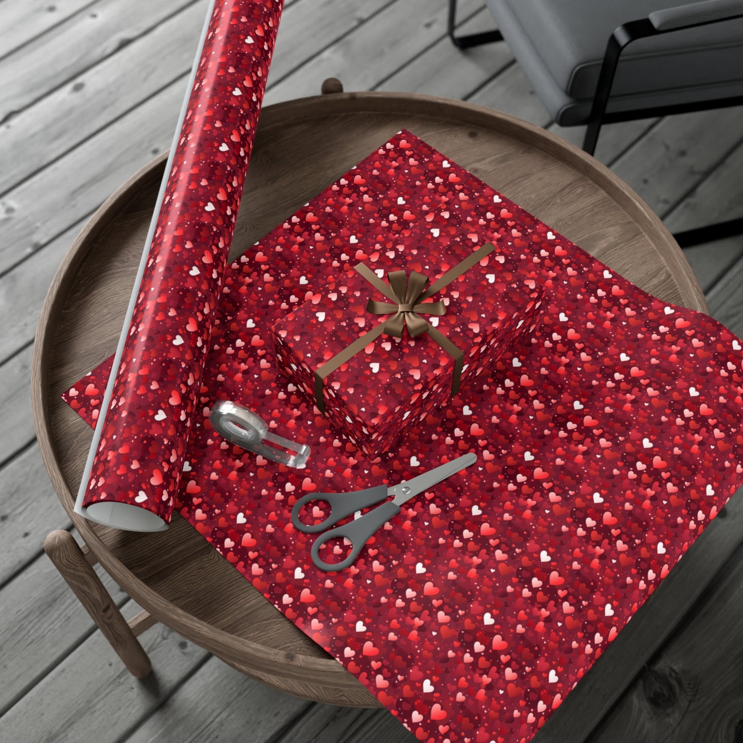 Bouquet of Affection: Luxe Heart Mosaic Wrapping Paper