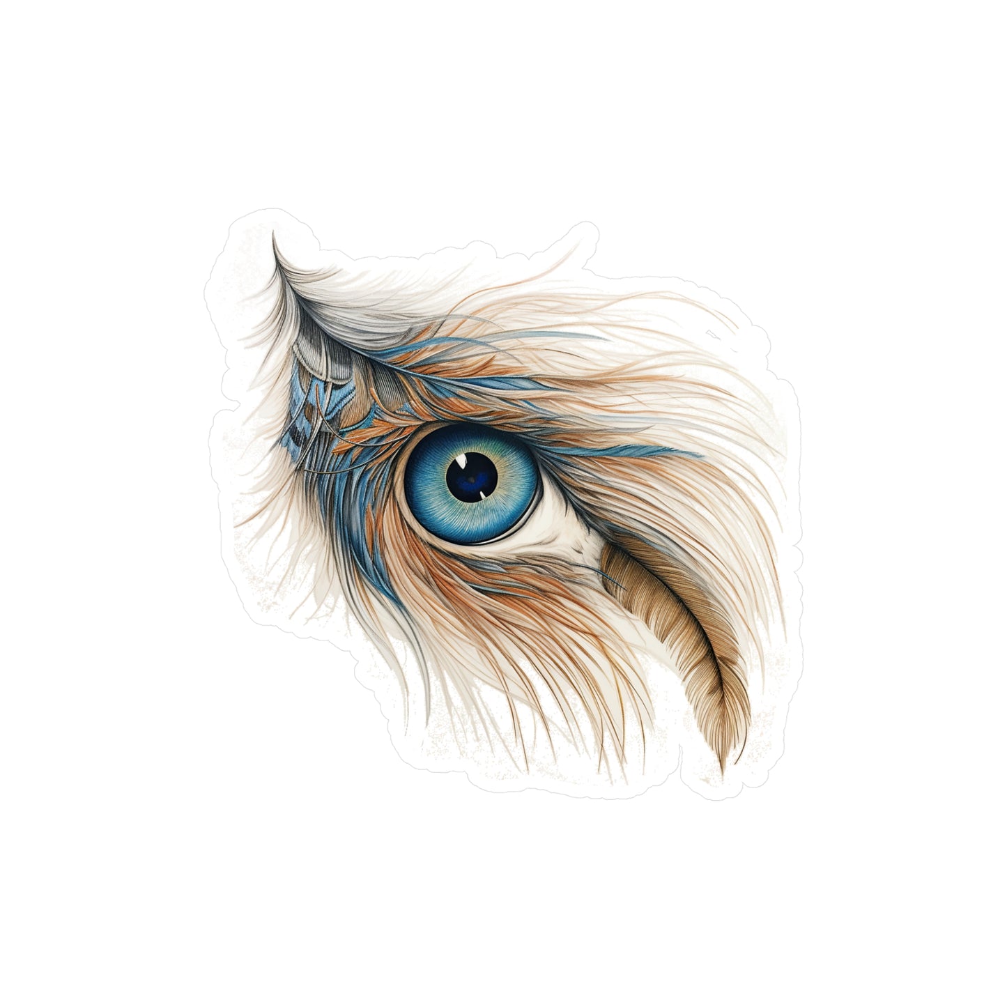 Feline Feather Frenzy - Sticker