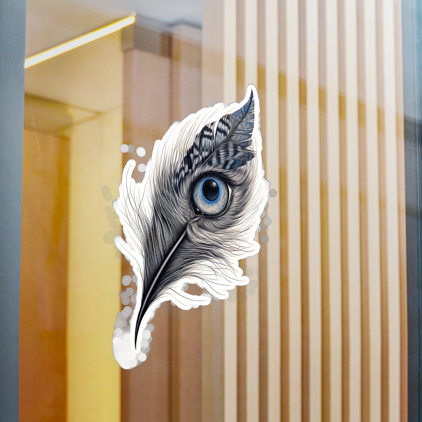 Feline Feathers: Meow-gnificent Sticker