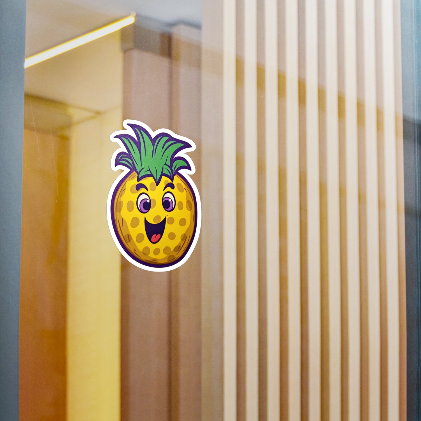 Retro Pineapple Pop: Funky Sticker
