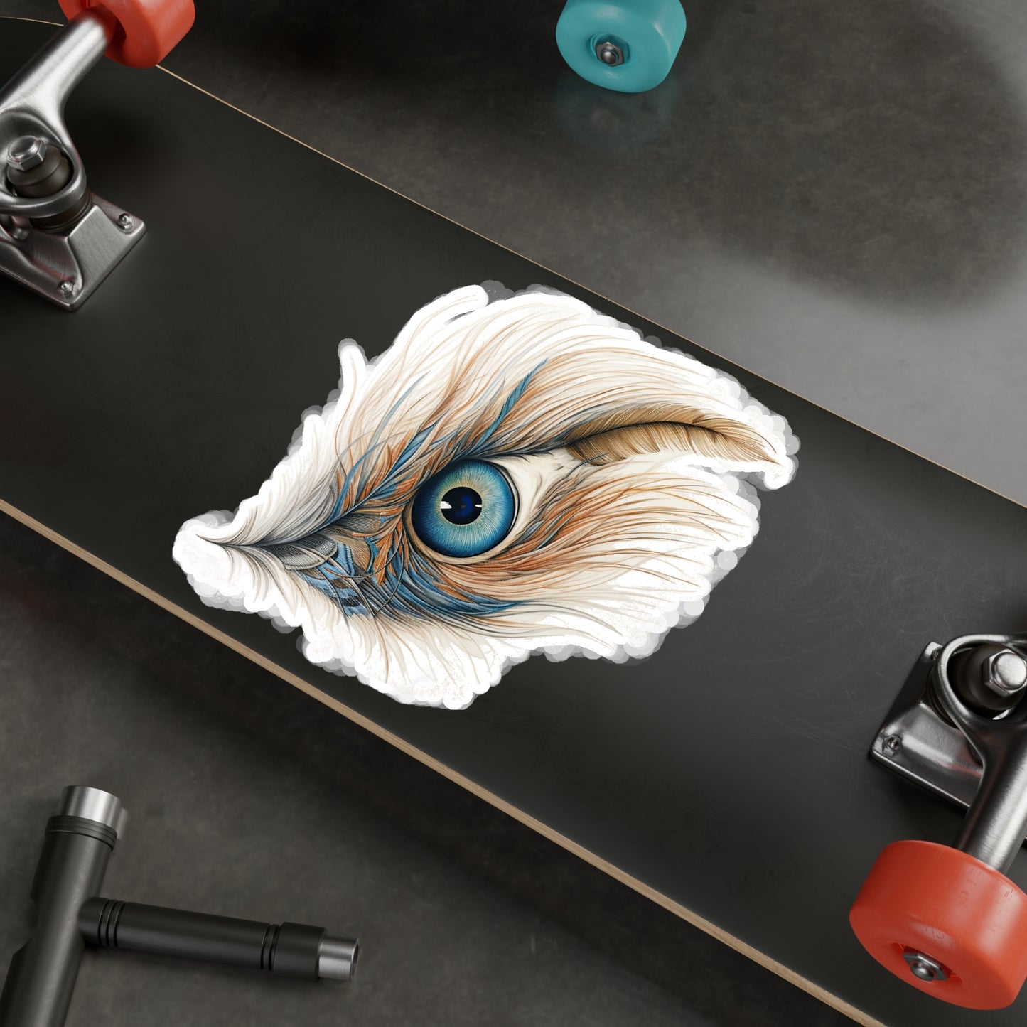 Feline Feather Frenzy - Sticker