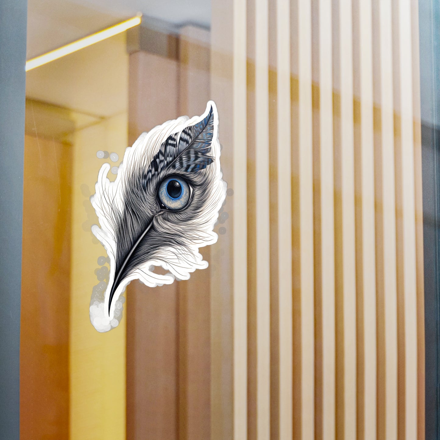 Feline Feathers: Meow-gnificent Sticker