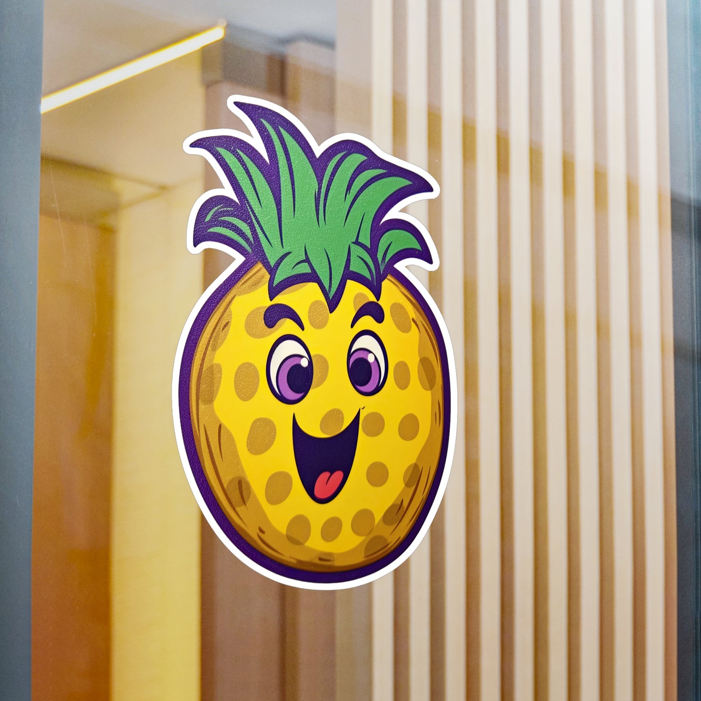 Retro Pineapple Pop: Funky Sticker