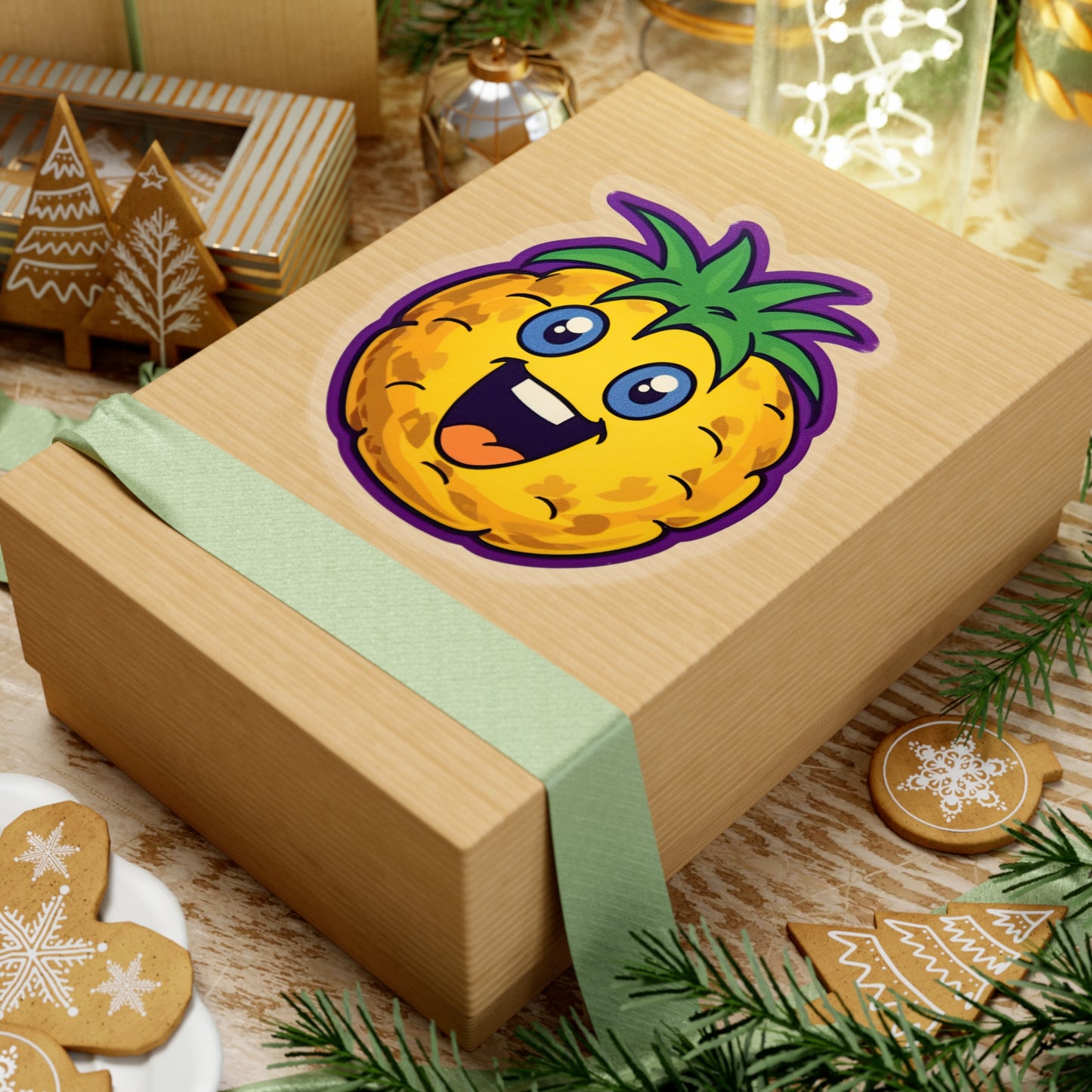 Pineapple Paradise: Vintage Pop Art Sticker