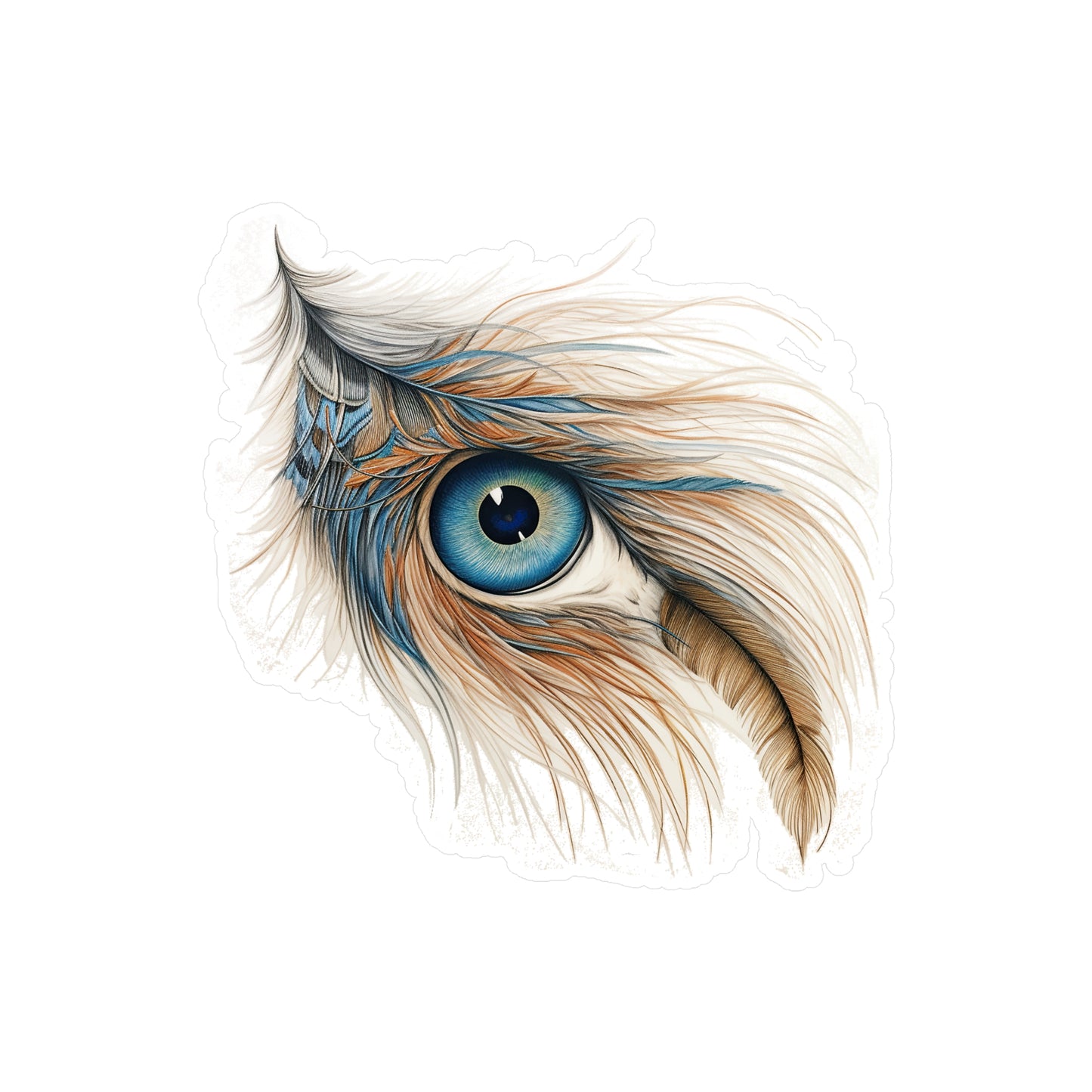 Feline Feather Frenzy - Sticker