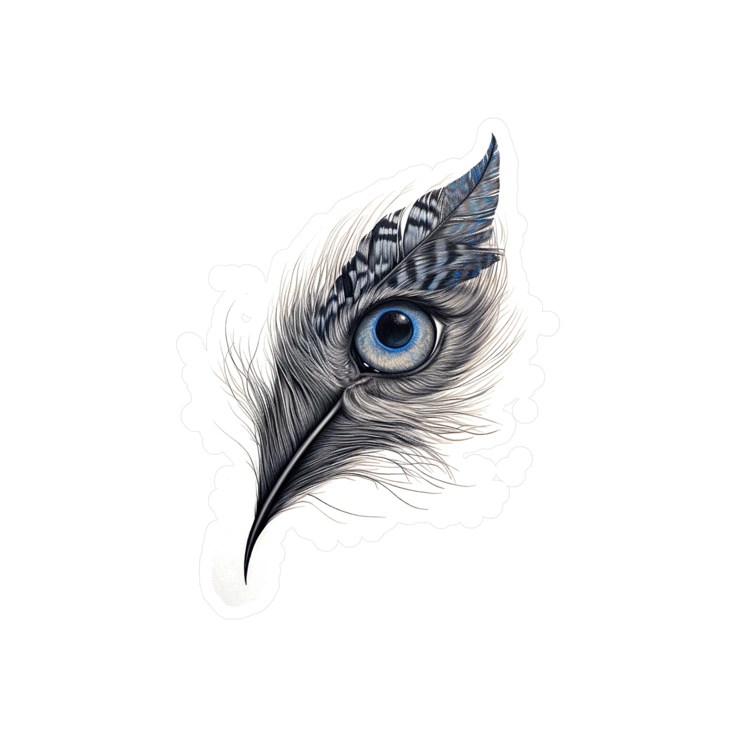 Feline Feathers: Meow-gnificent Sticker