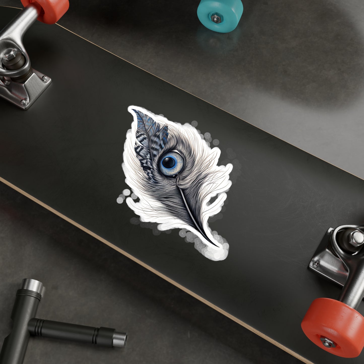 Feline Feathers: Meow-gnificent Sticker