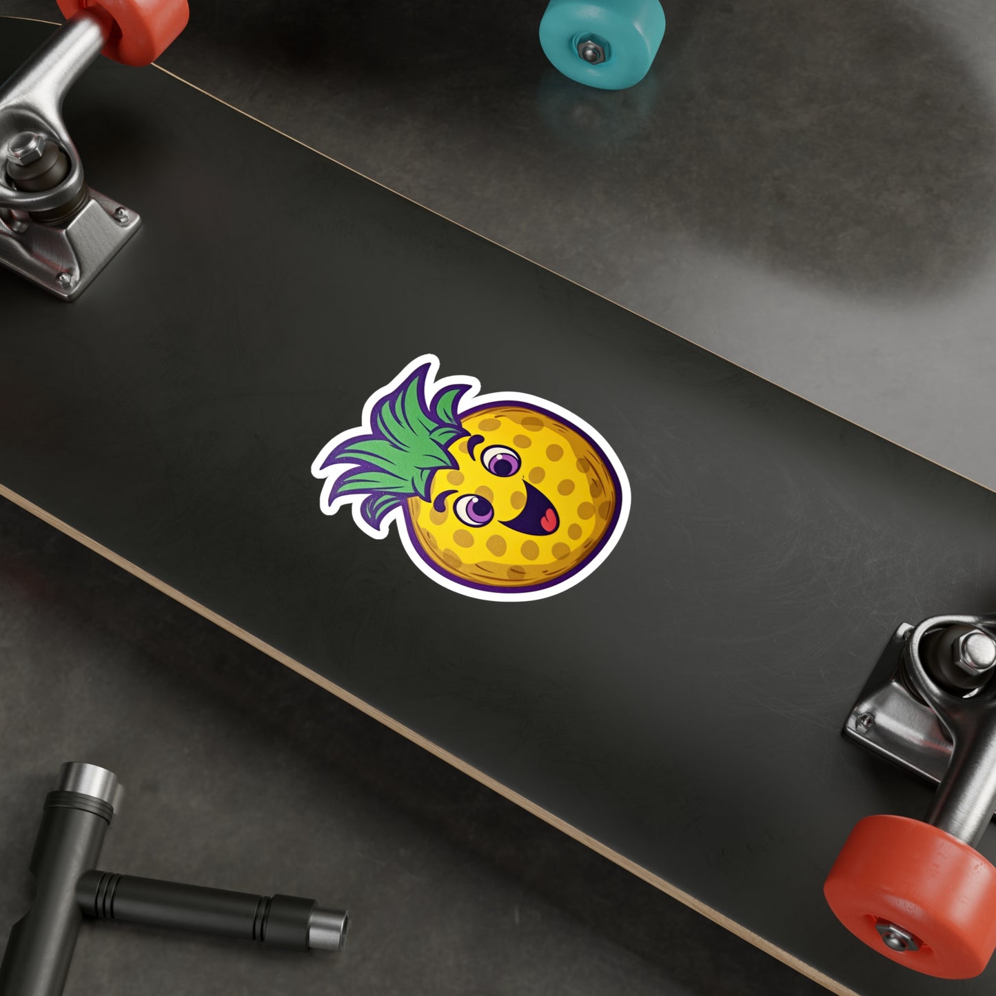 Retro Pineapple Pop: Funky Sticker