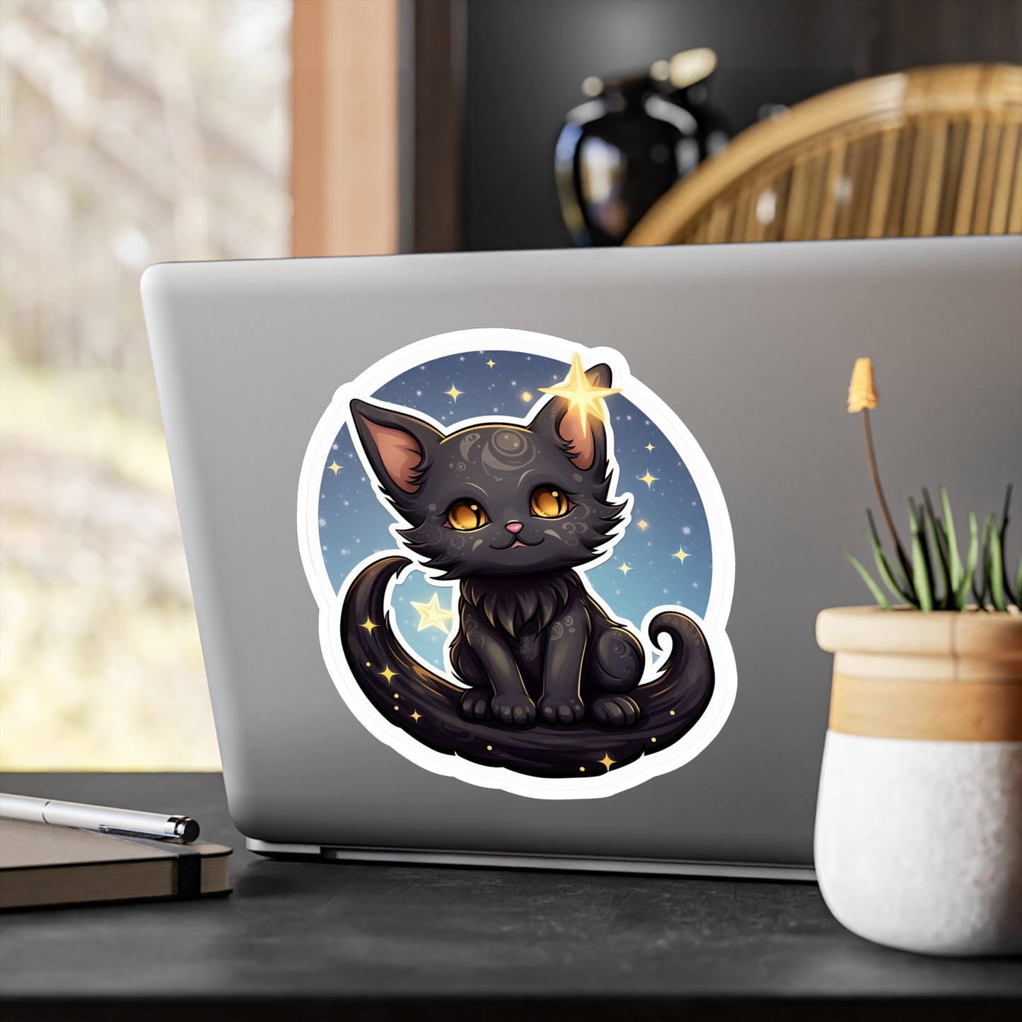 Majestic Lunar Kitty Sticker