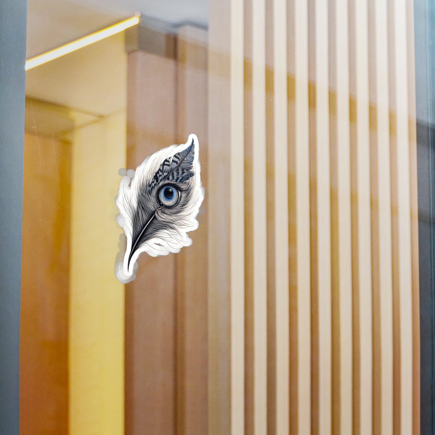 Feline Feathers: Meow-gnificent Sticker