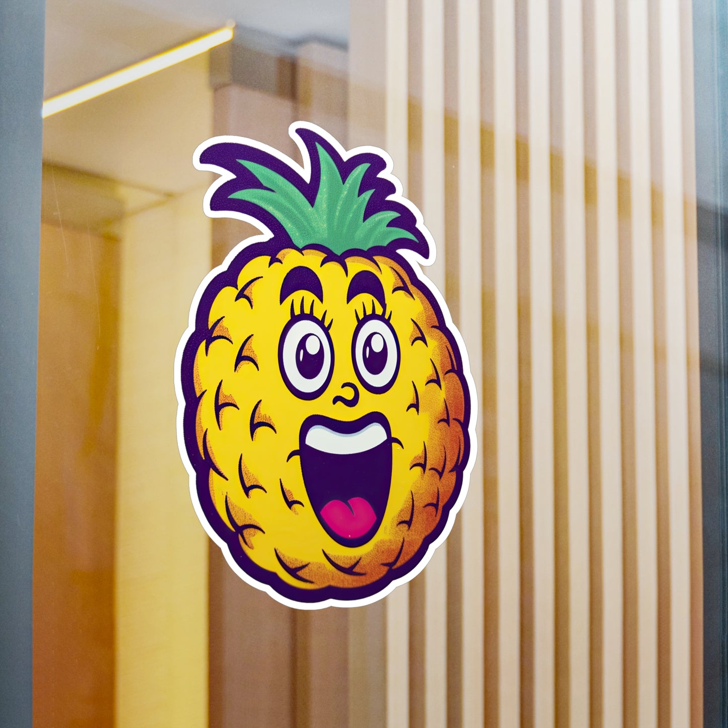 Pineapple Paradise: Vintage Pop Art Cartoon Sticker
