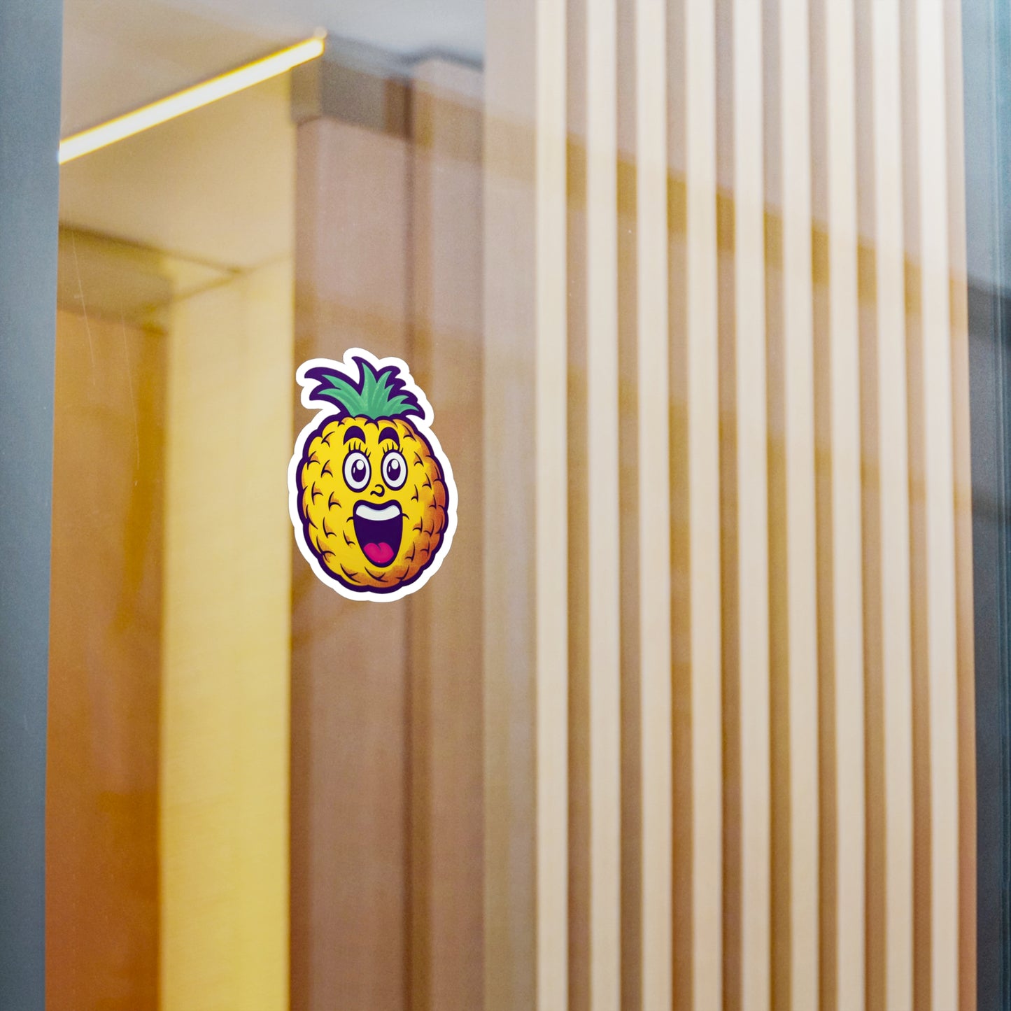 Pineapple Paradise: Vintage Pop Art Cartoon Sticker