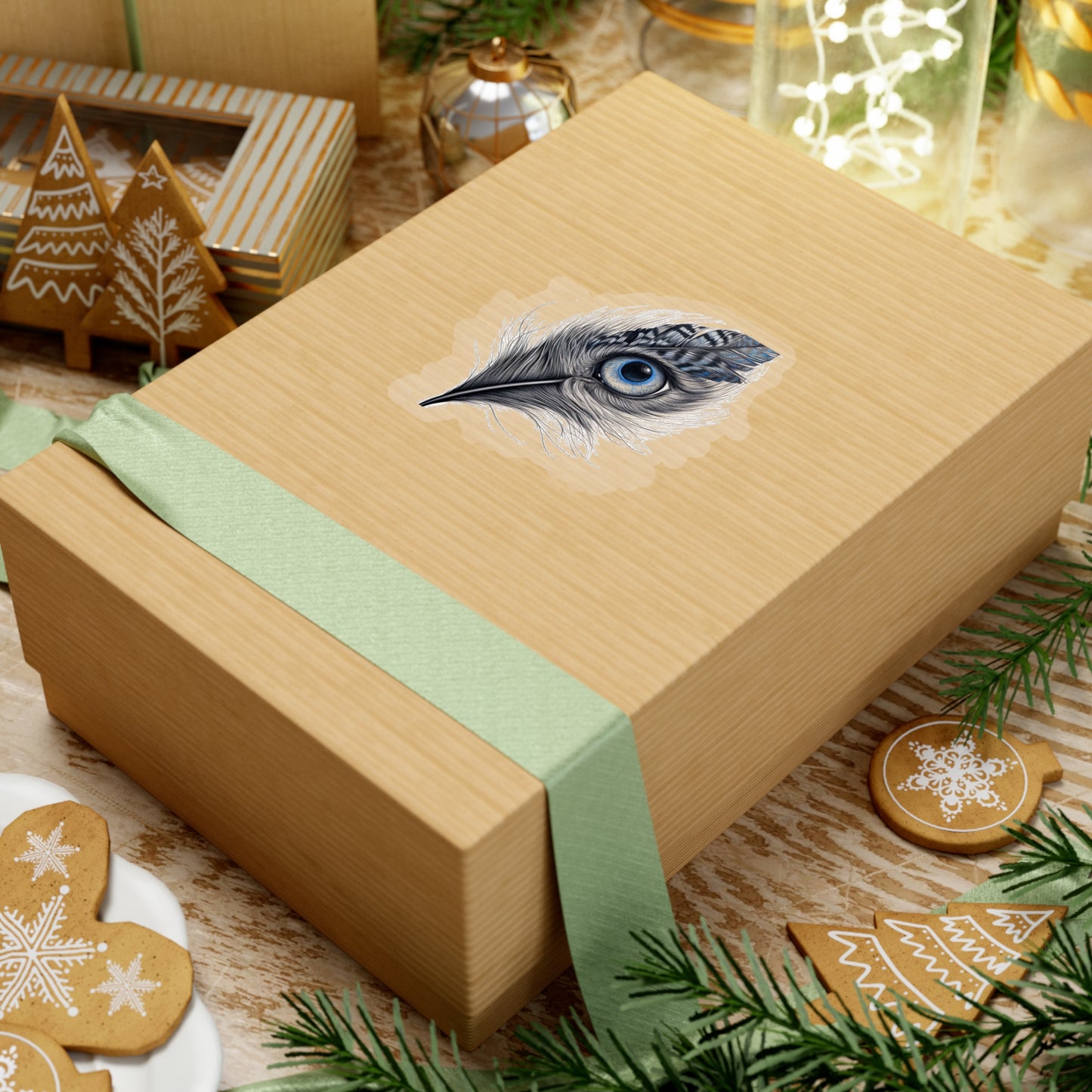 Feline Feathers: Meow-gnificent Sticker