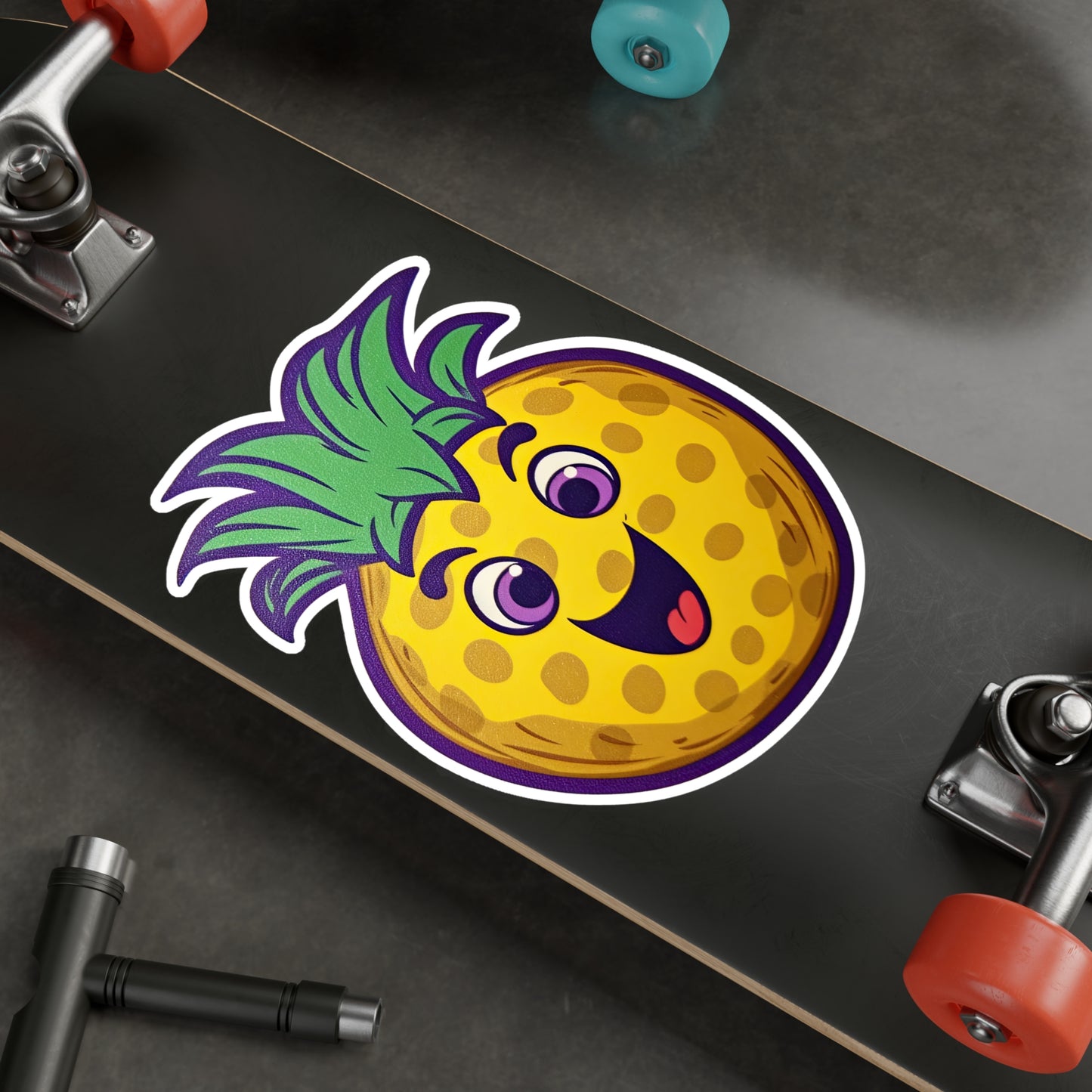 Retro Pineapple Pop: Funky Sticker