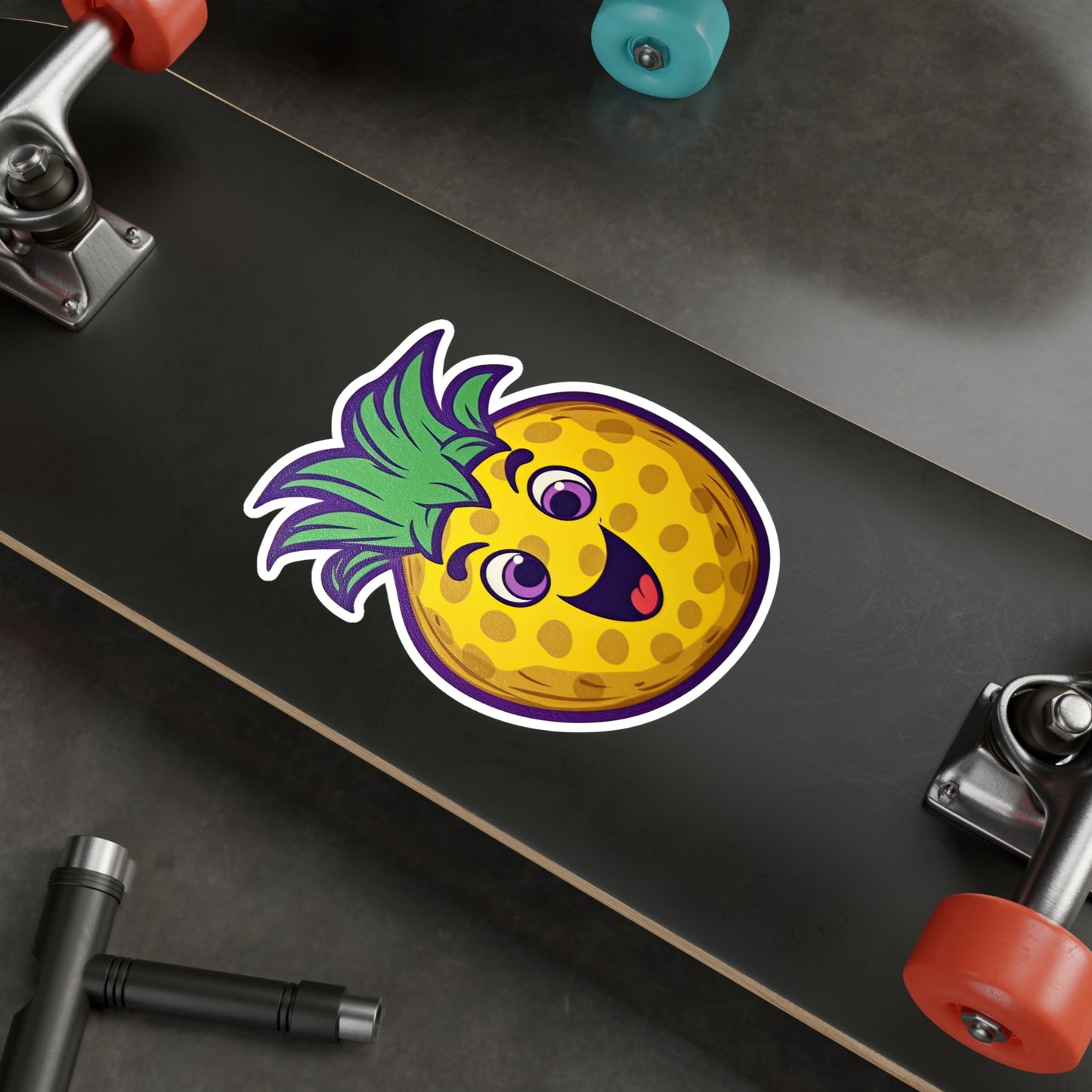 Retro Pineapple Pop: Funky Sticker