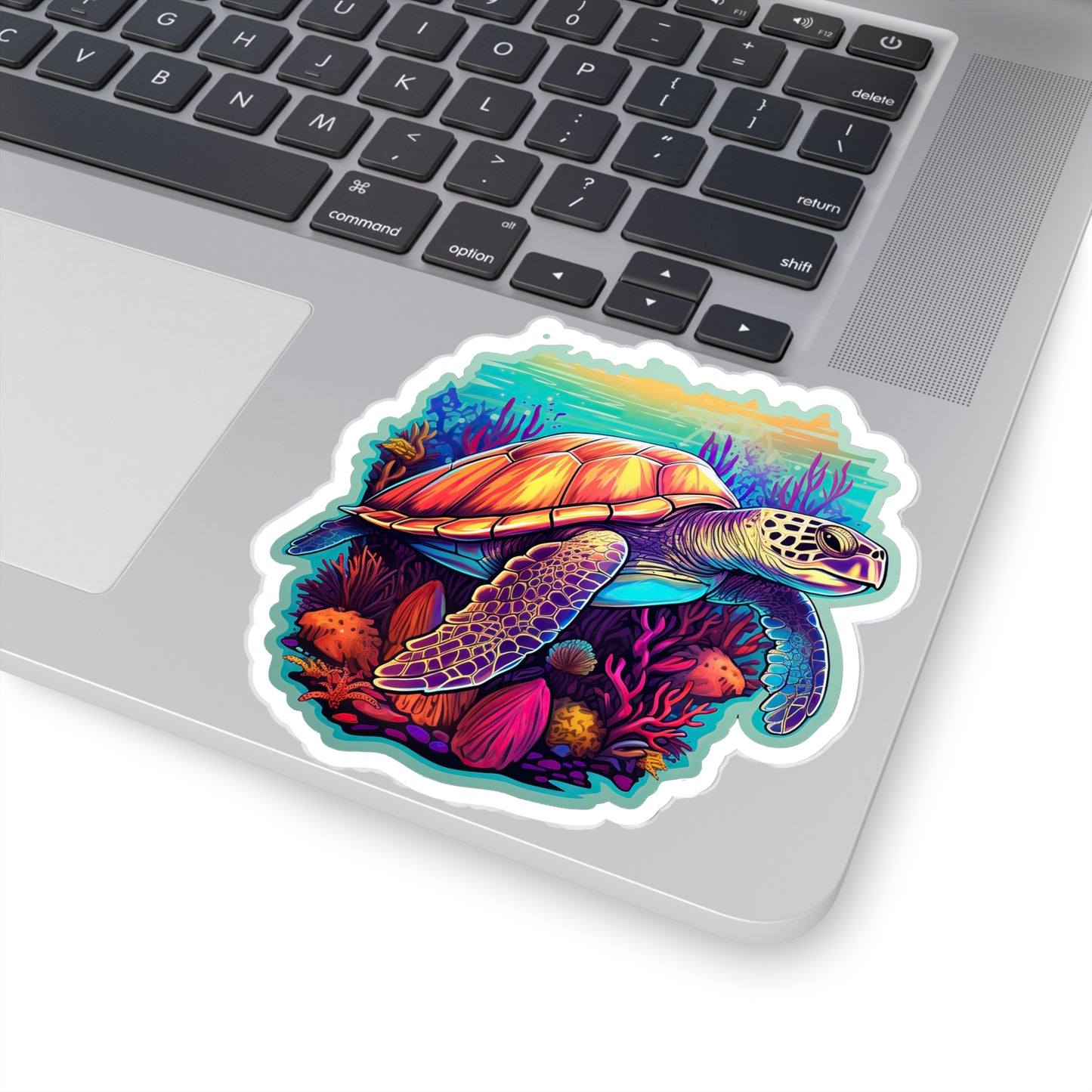 Hawksbill Haven: Coral Reef Anime Sticker