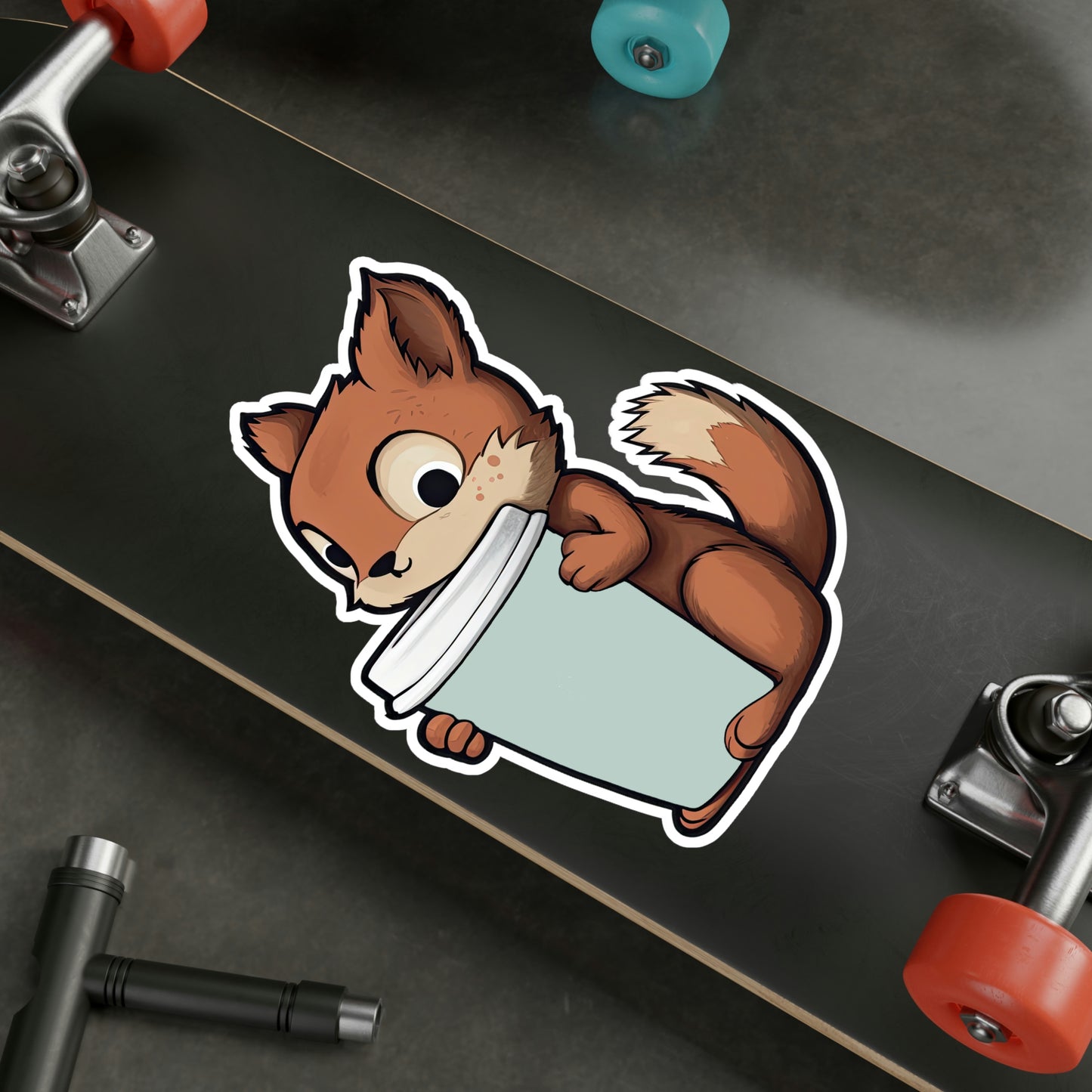 Adorable Squirrel with Tiny Coffee Cup Sticker - Perfect for Laptops, Water Bottles & More | Cute, Unique & High-Quality