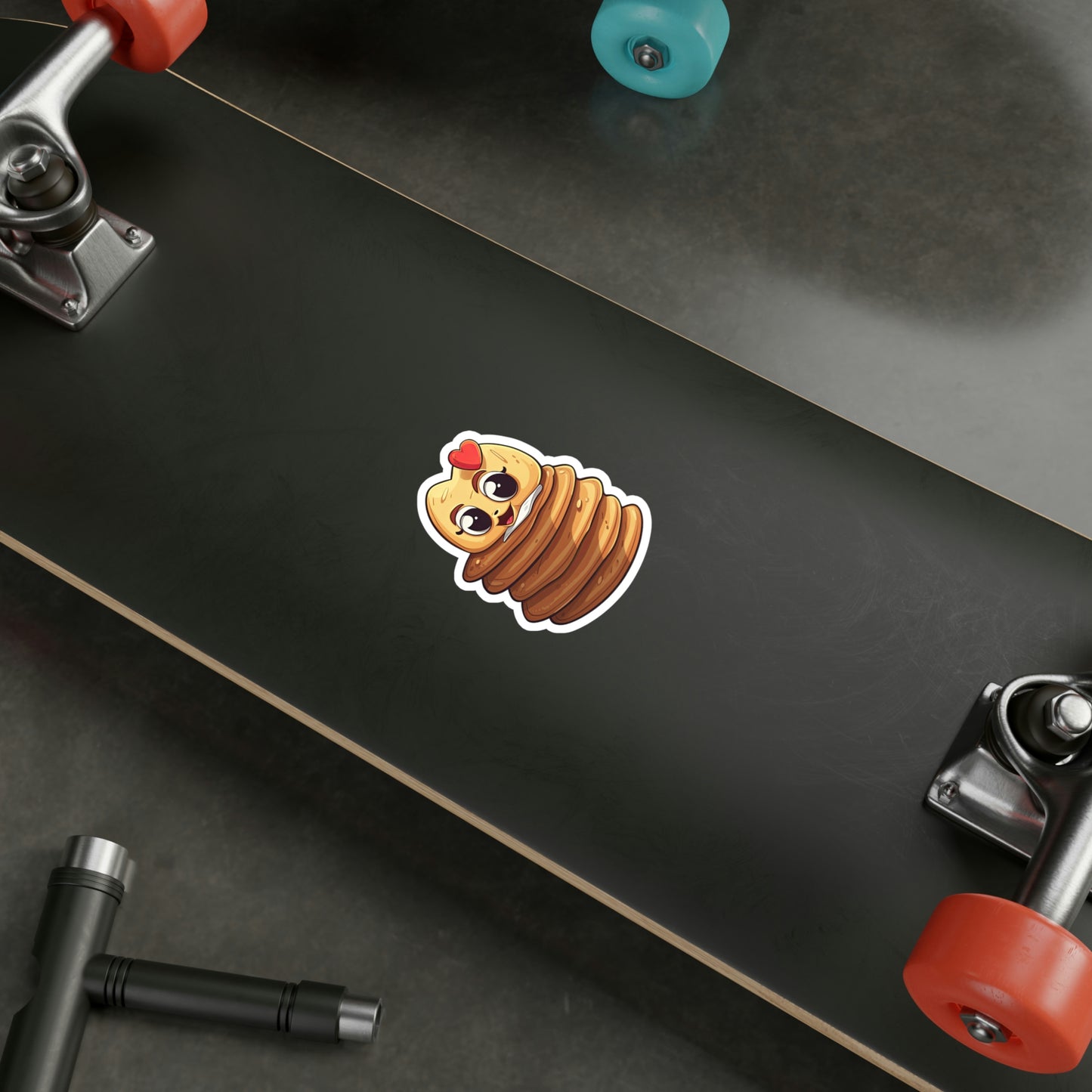 Adorable Stack of Pancakes Sticker with Heart - Perfect for Laptops, Notebooks & More - Shop Now