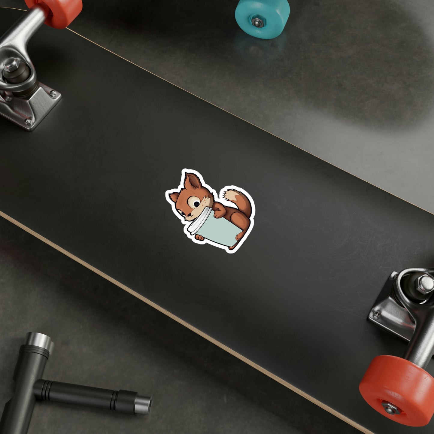 Adorable Squirrel with Tiny Coffee Cup Sticker - Perfect for Laptops, Water Bottles & More | Cute, Unique & High-Quality