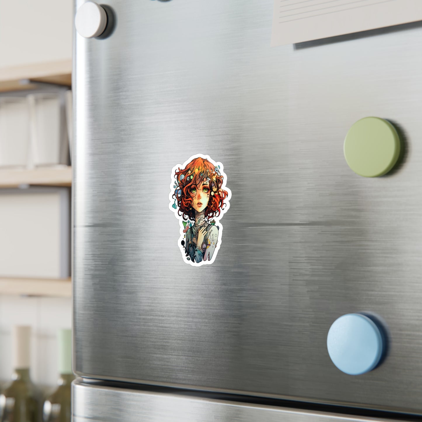 Vibrant Manga Hero Sticker