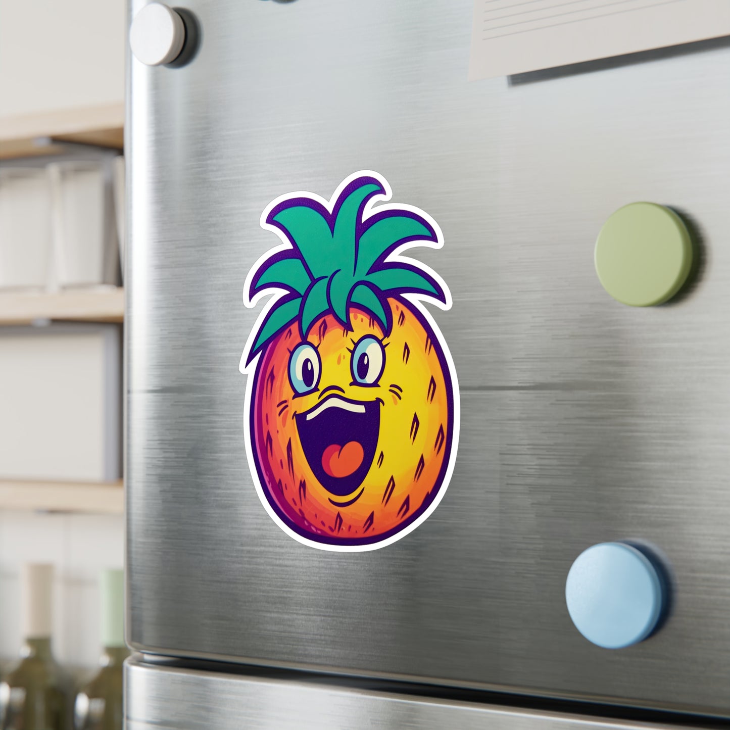 Retro Pineapple Whimsy Sticker