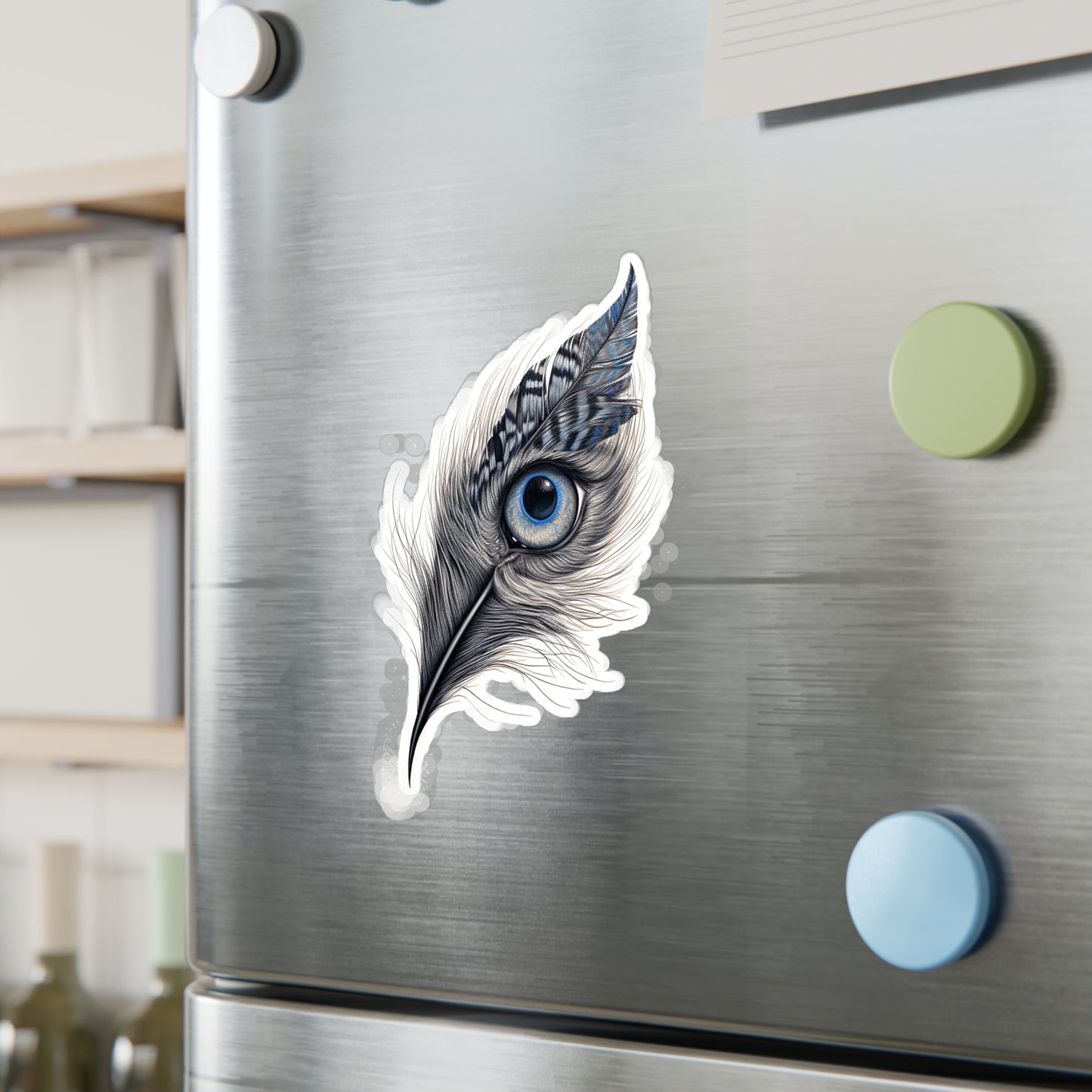 Feline Feathers: Meow-gnificent Sticker