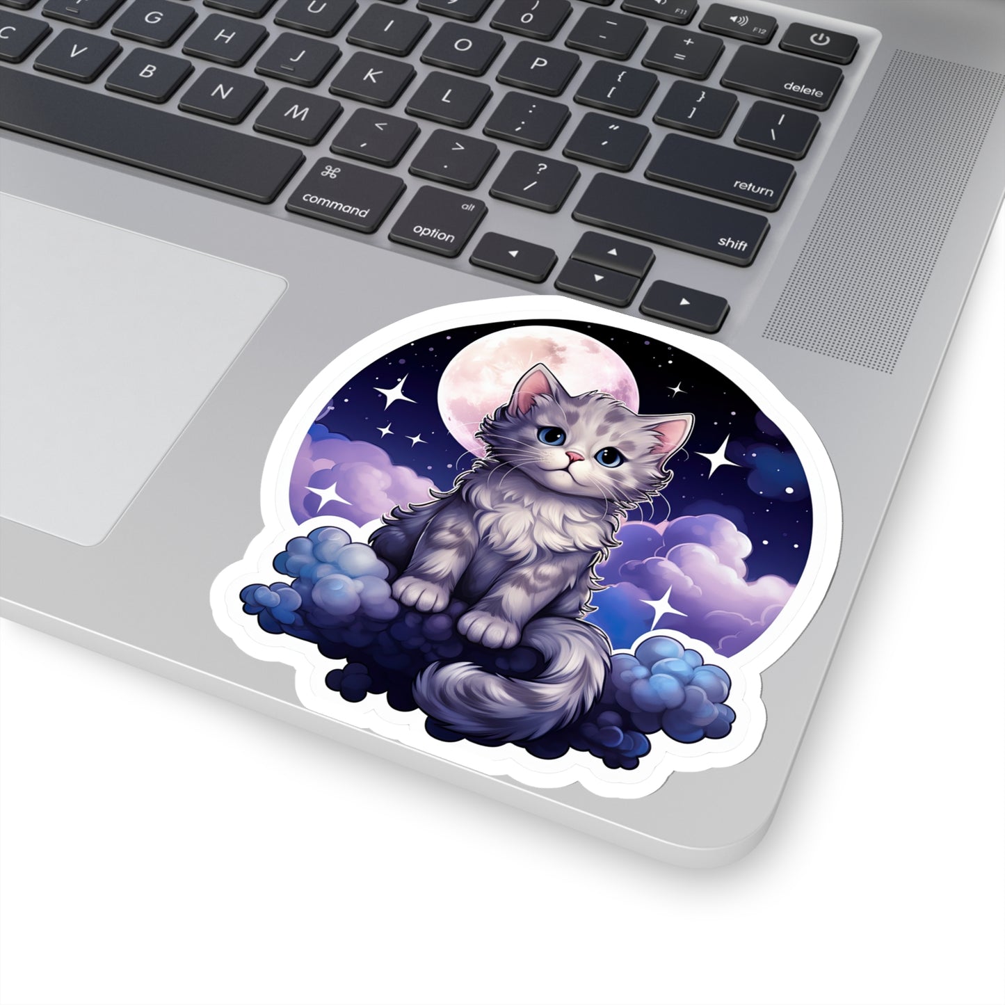 Whimsical Lunar Kitty Sticker