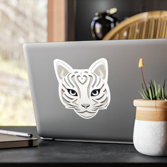Purrfectly Adorable Cat Face Sticker