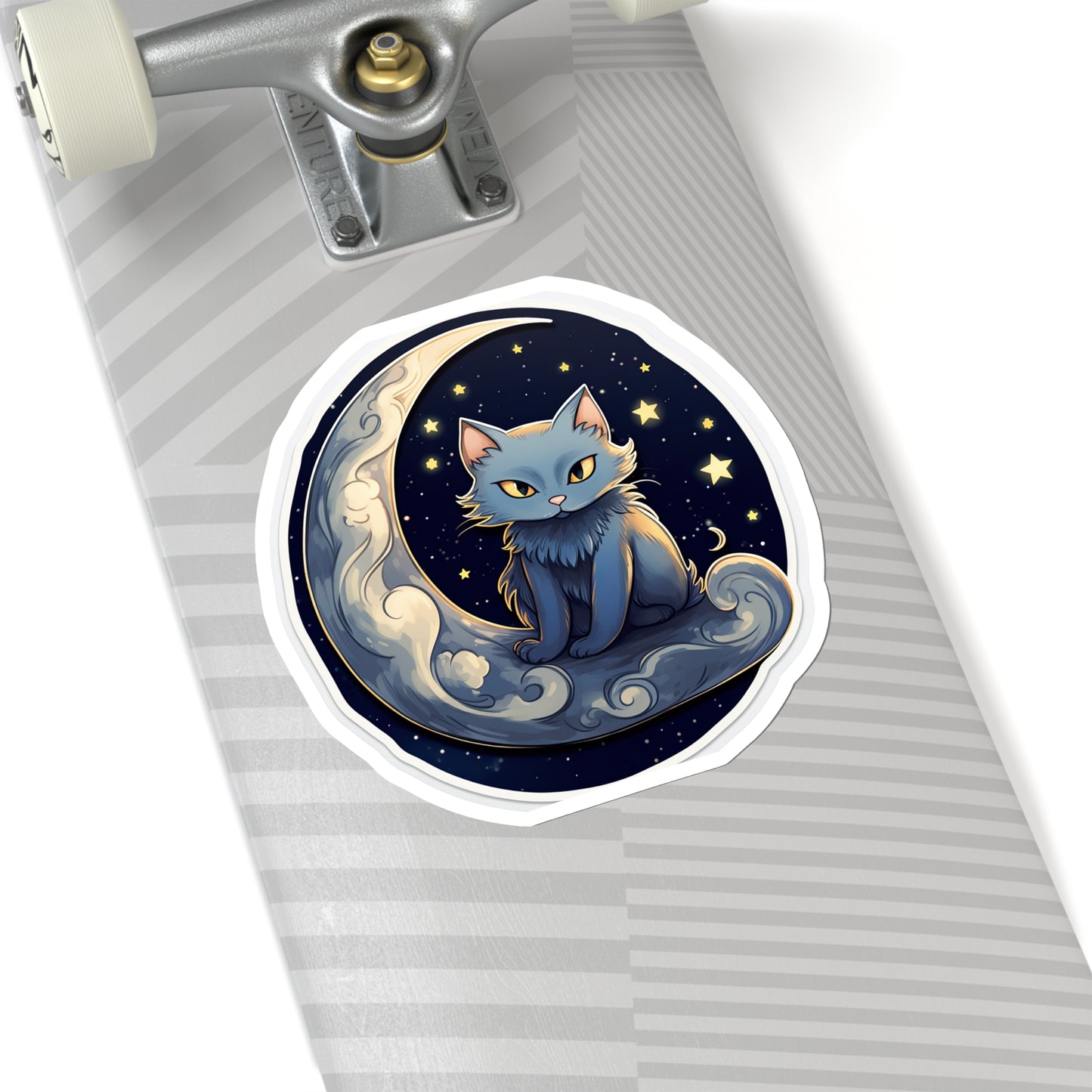 Whiskers in the Night Sticker