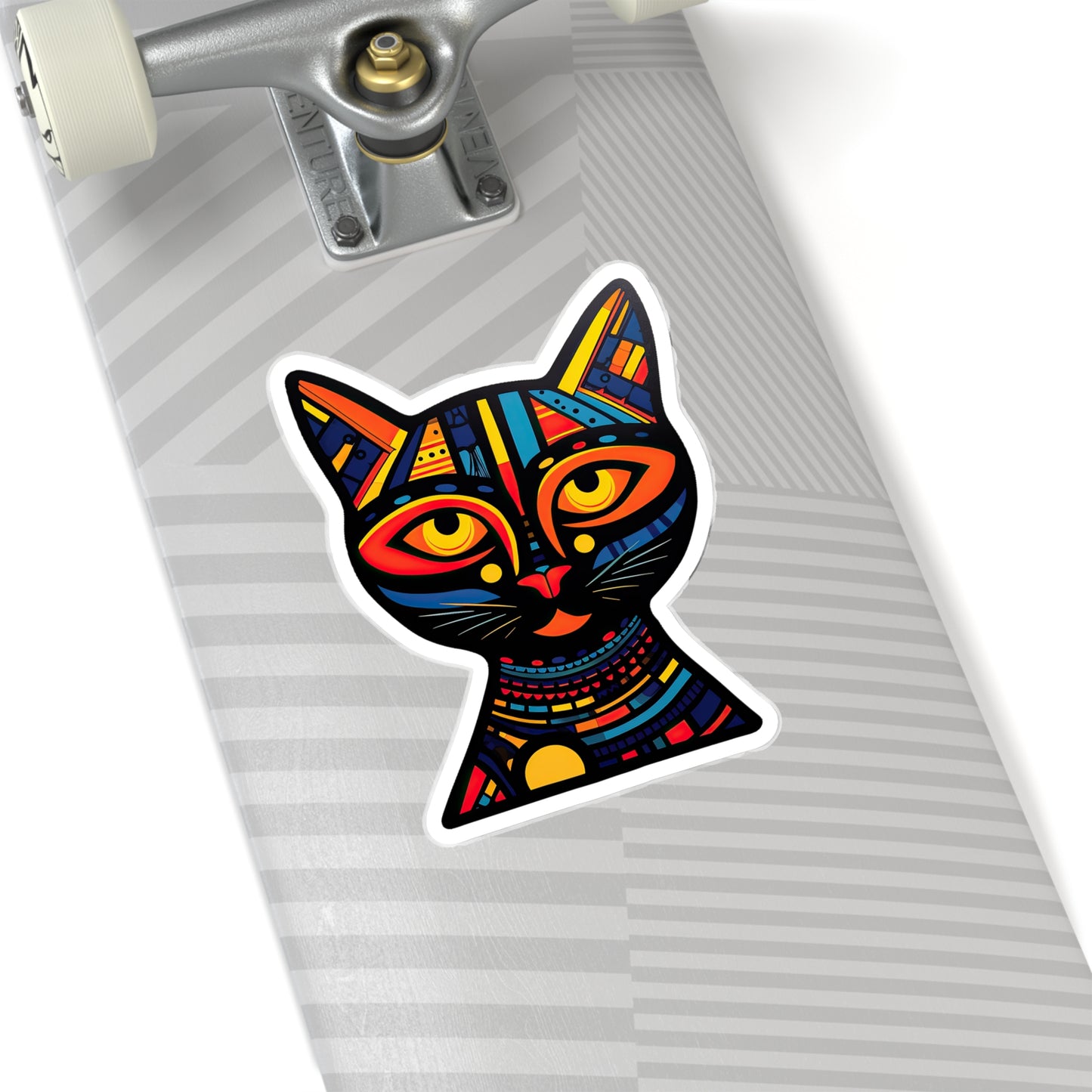 Pharaoh's Feline: Adorable Egyptian Cat Sticker Sticker.