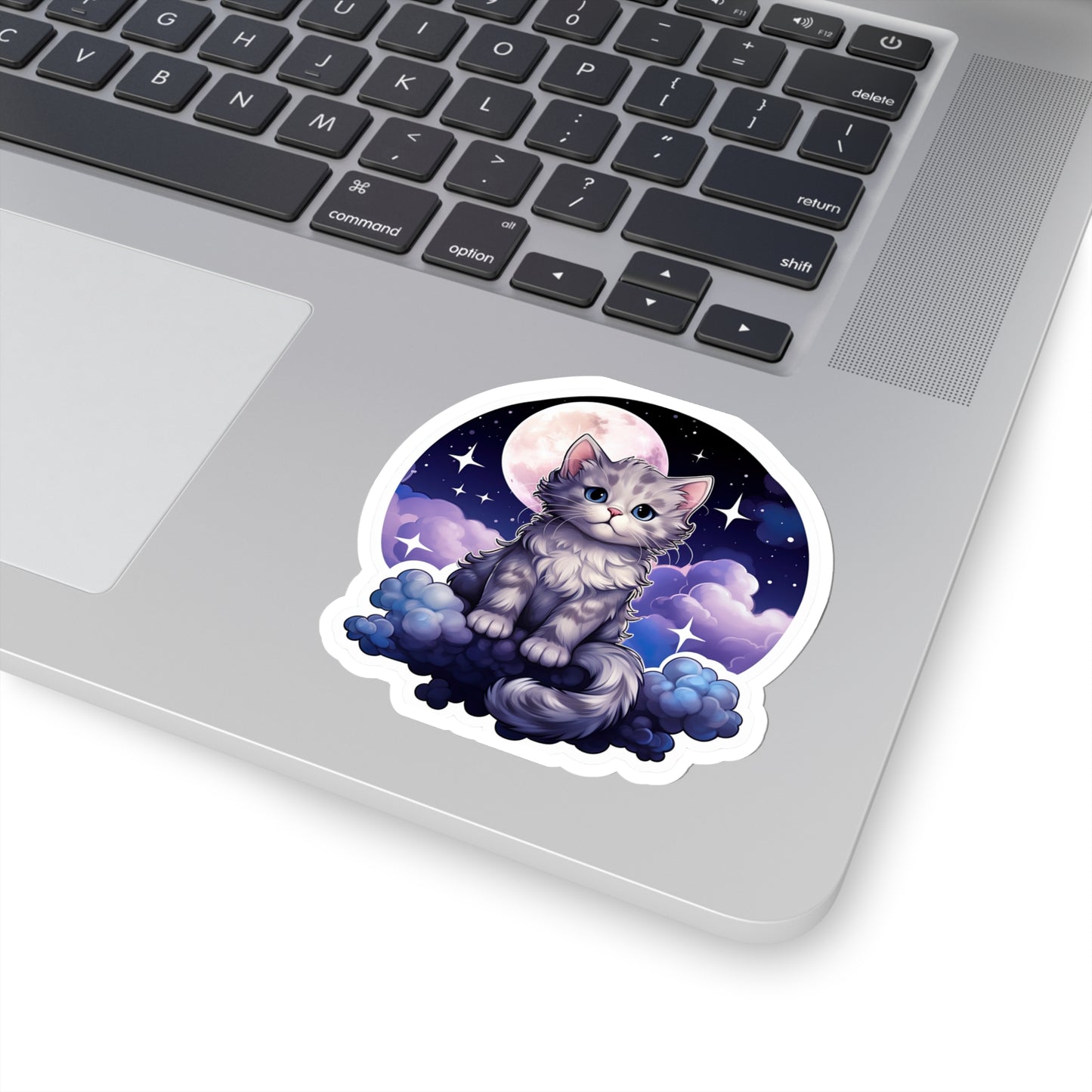 Whimsical Lunar Kitty Sticker