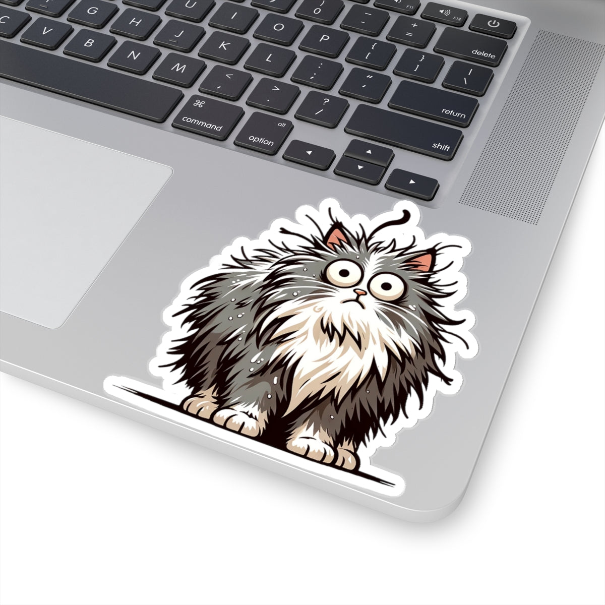 Frazzled Feline Finesse - Cat Sticker