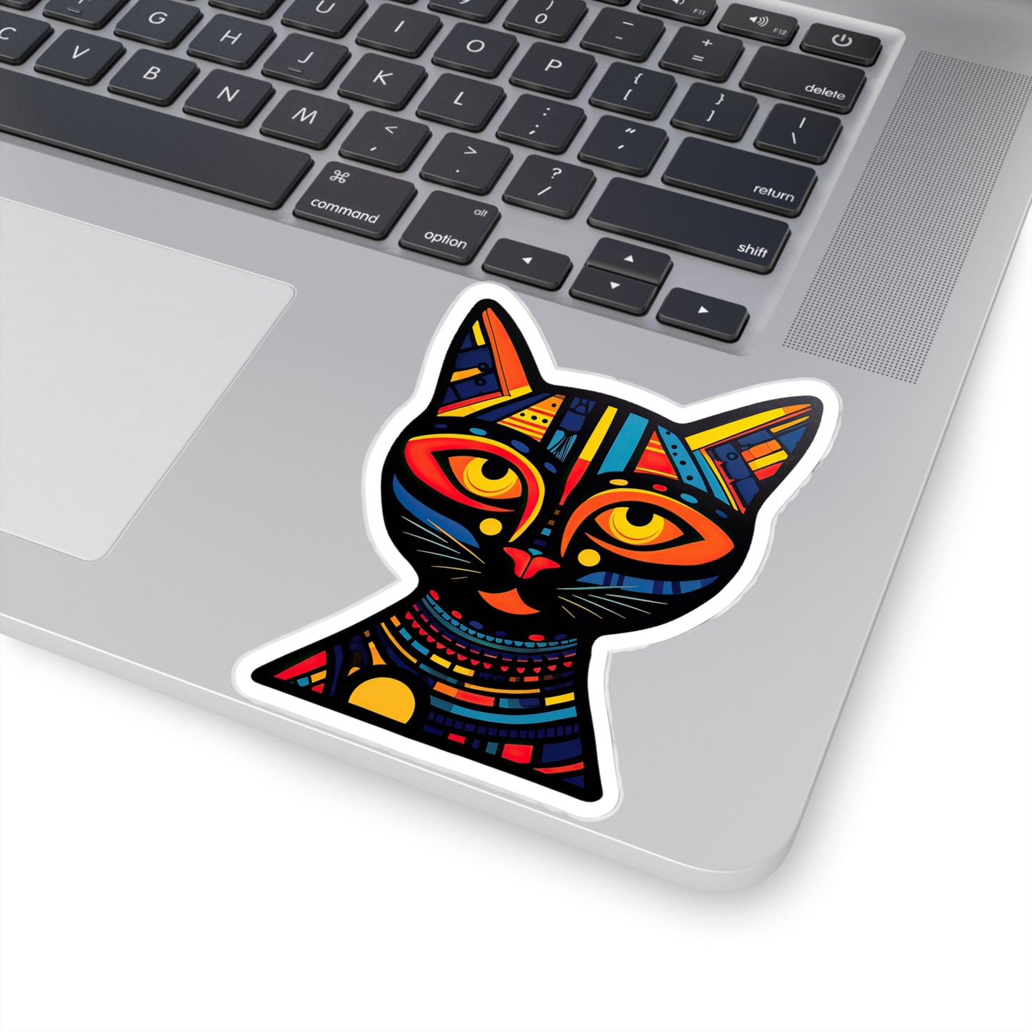 Pharaoh's Feline: Adorable Egyptian Cat Sticker Sticker.