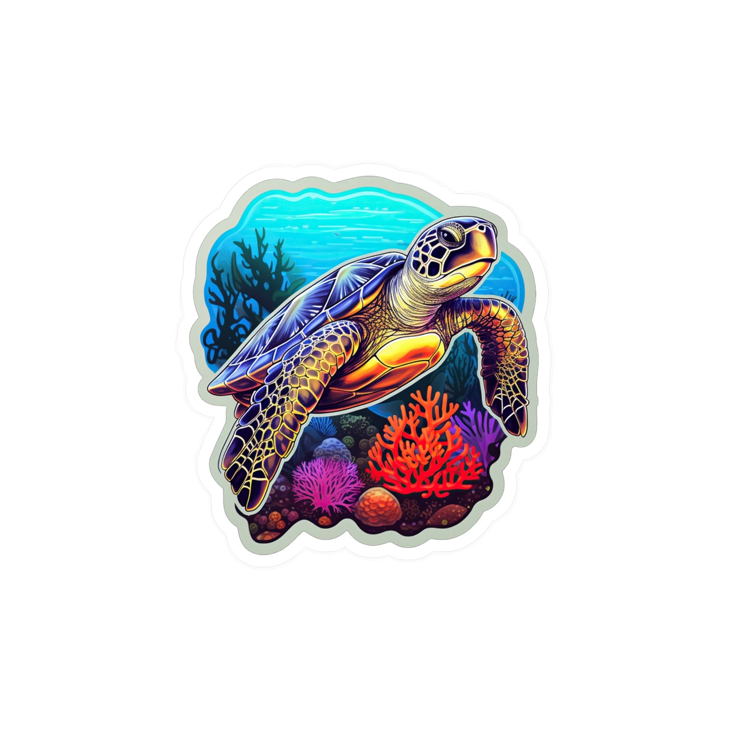 Reef Rhapsody: Hawksbill Turtle Sticker