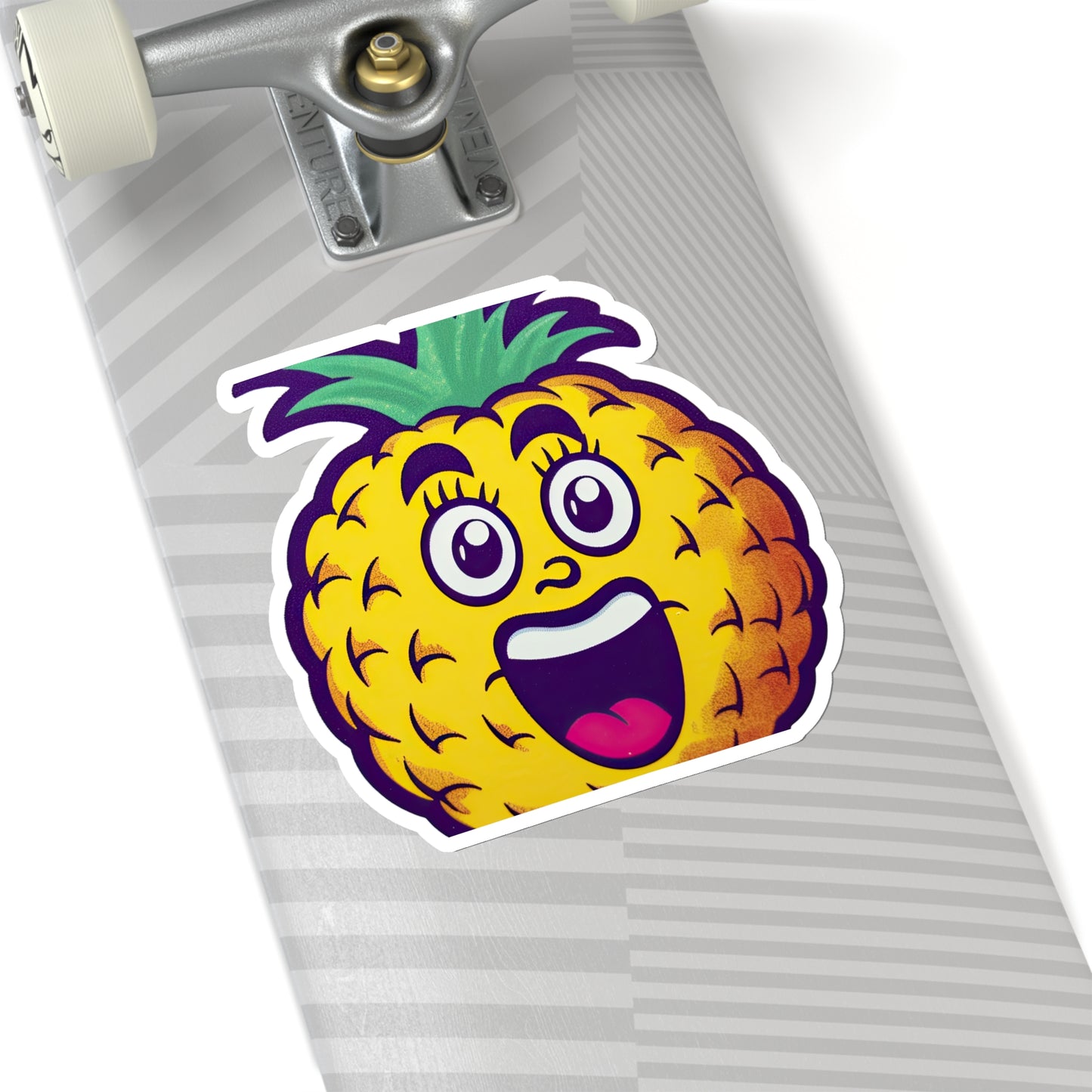 Pineapple Paradise: Vintage Pop Art Cartoon Sticker