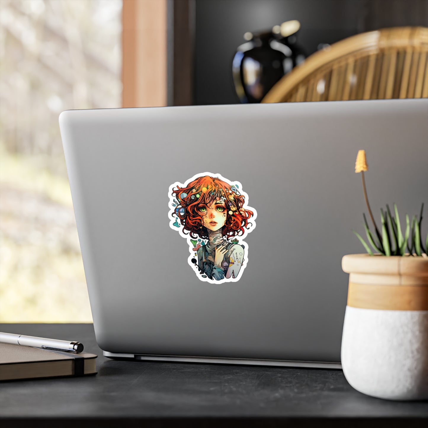 Vibrant Manga Hero Sticker