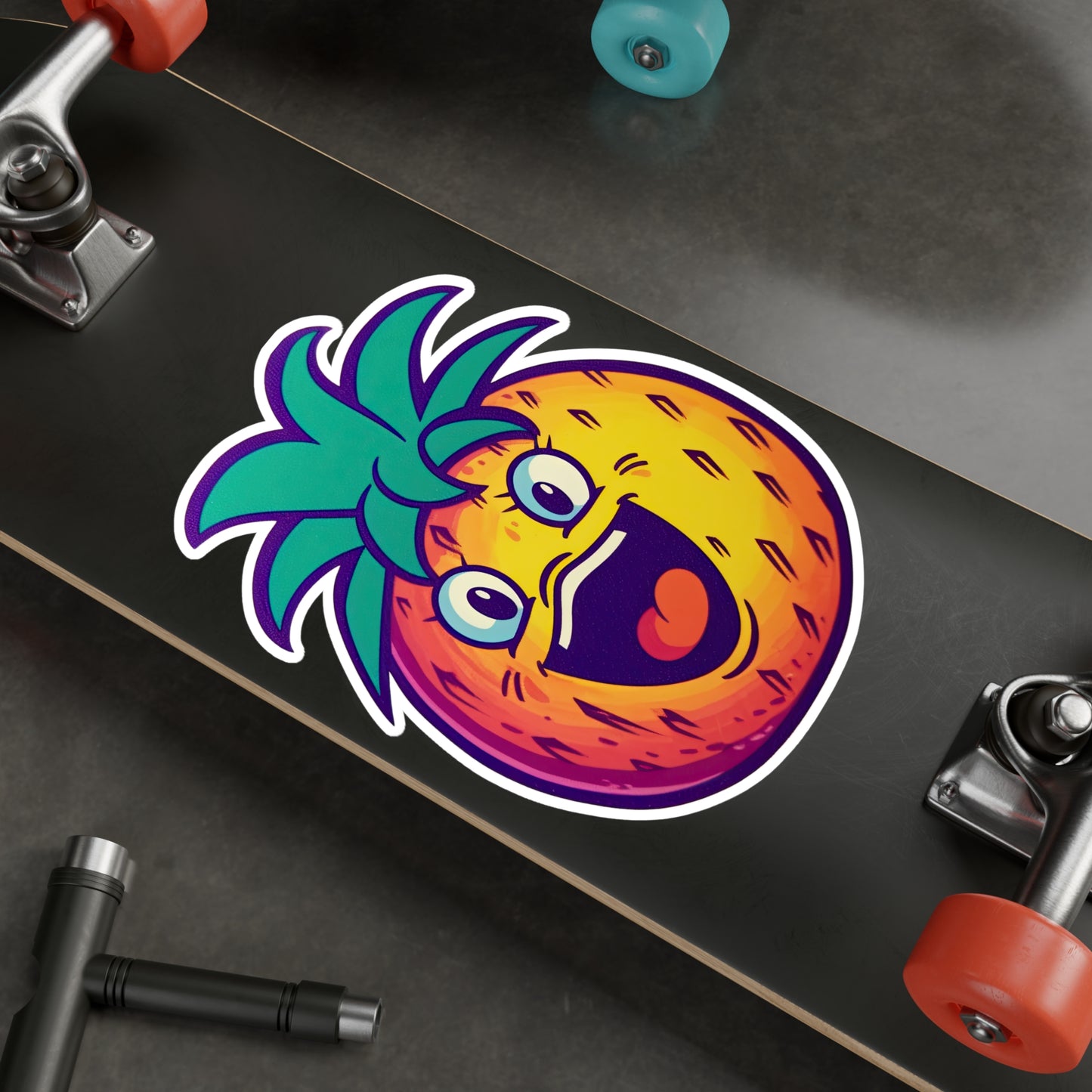 Retro Pineapple Whimsy Sticker